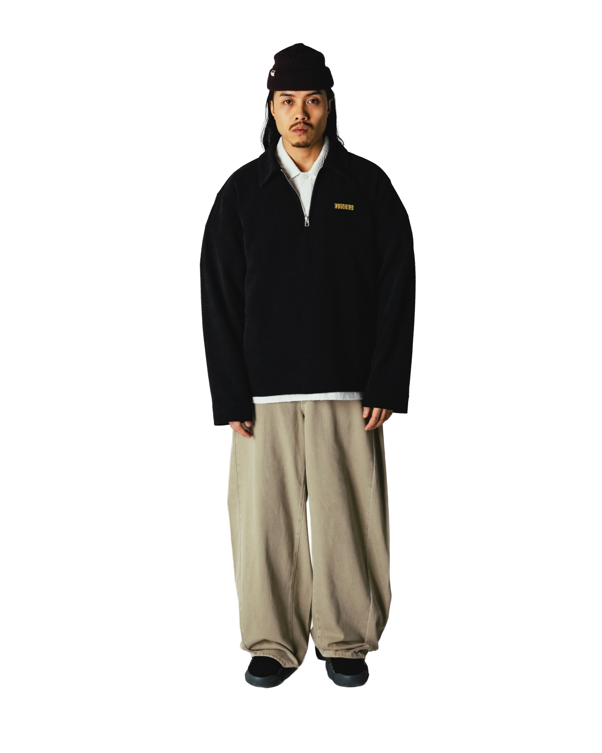 Hiro Ls Jiu Zip Polo | Black