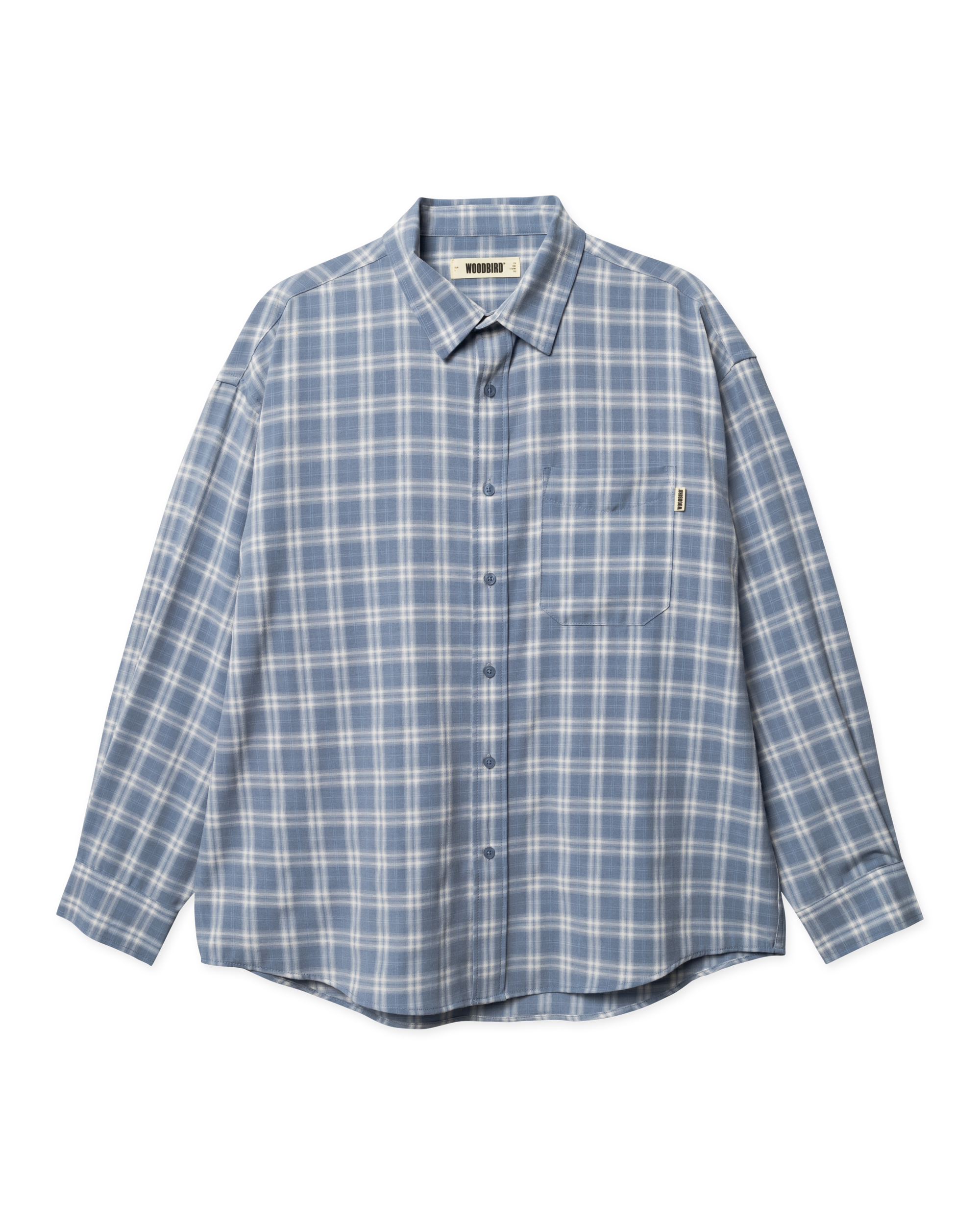 Jong Dobby Check Shirt | Light Blue