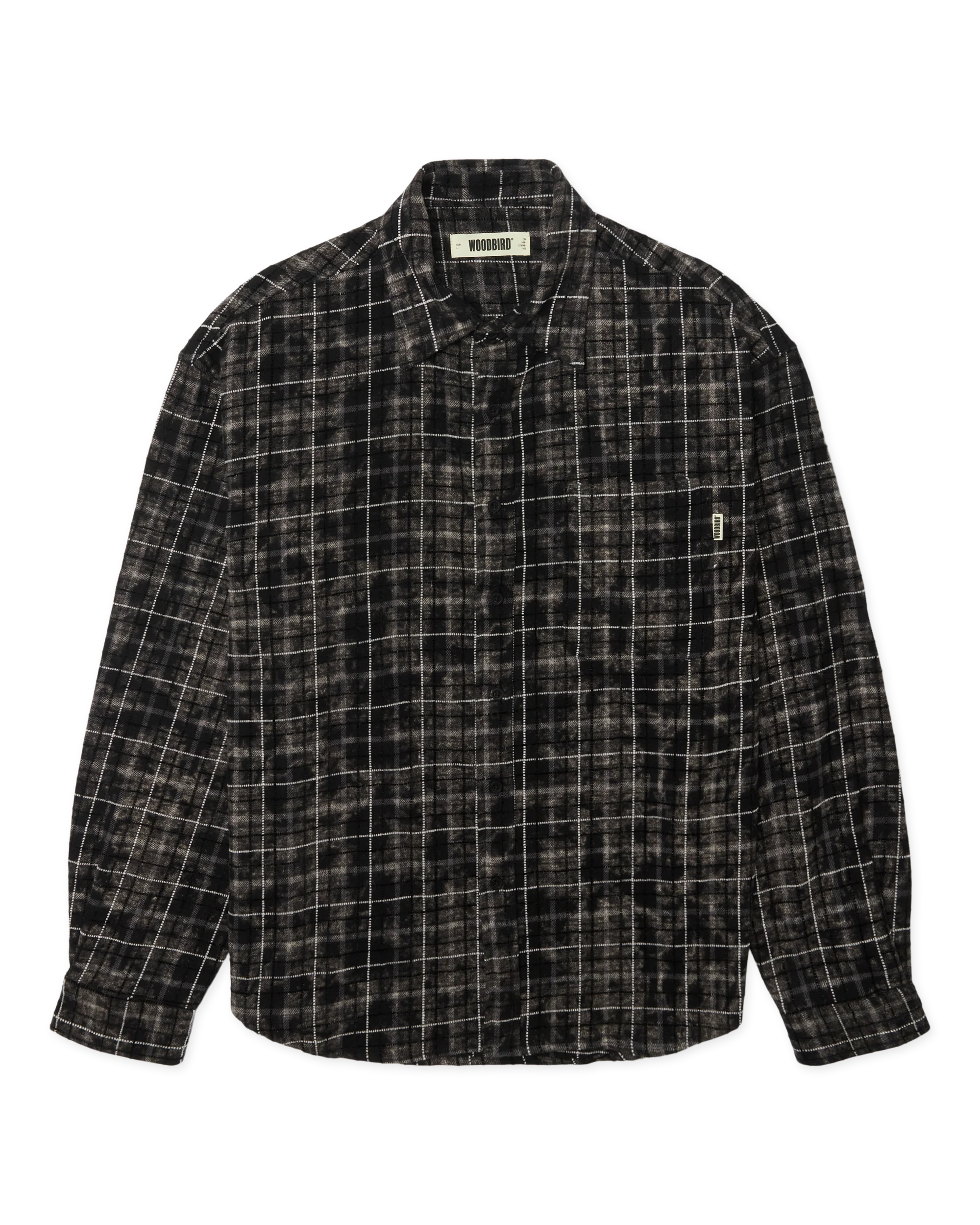 Jong Wash Check Shirt | Black-white