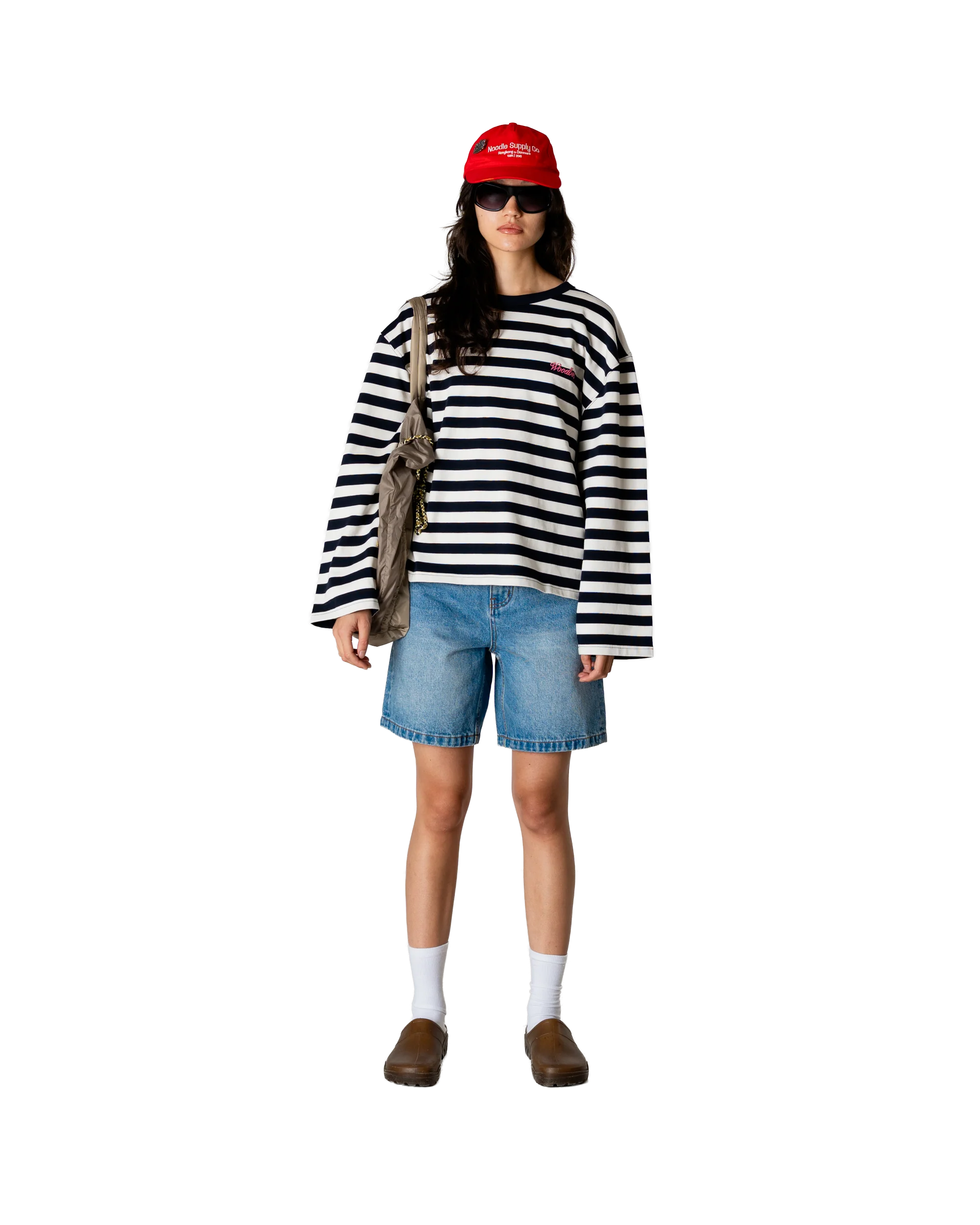 Joul Wide Sleeve Stripe Tee | Navy-white