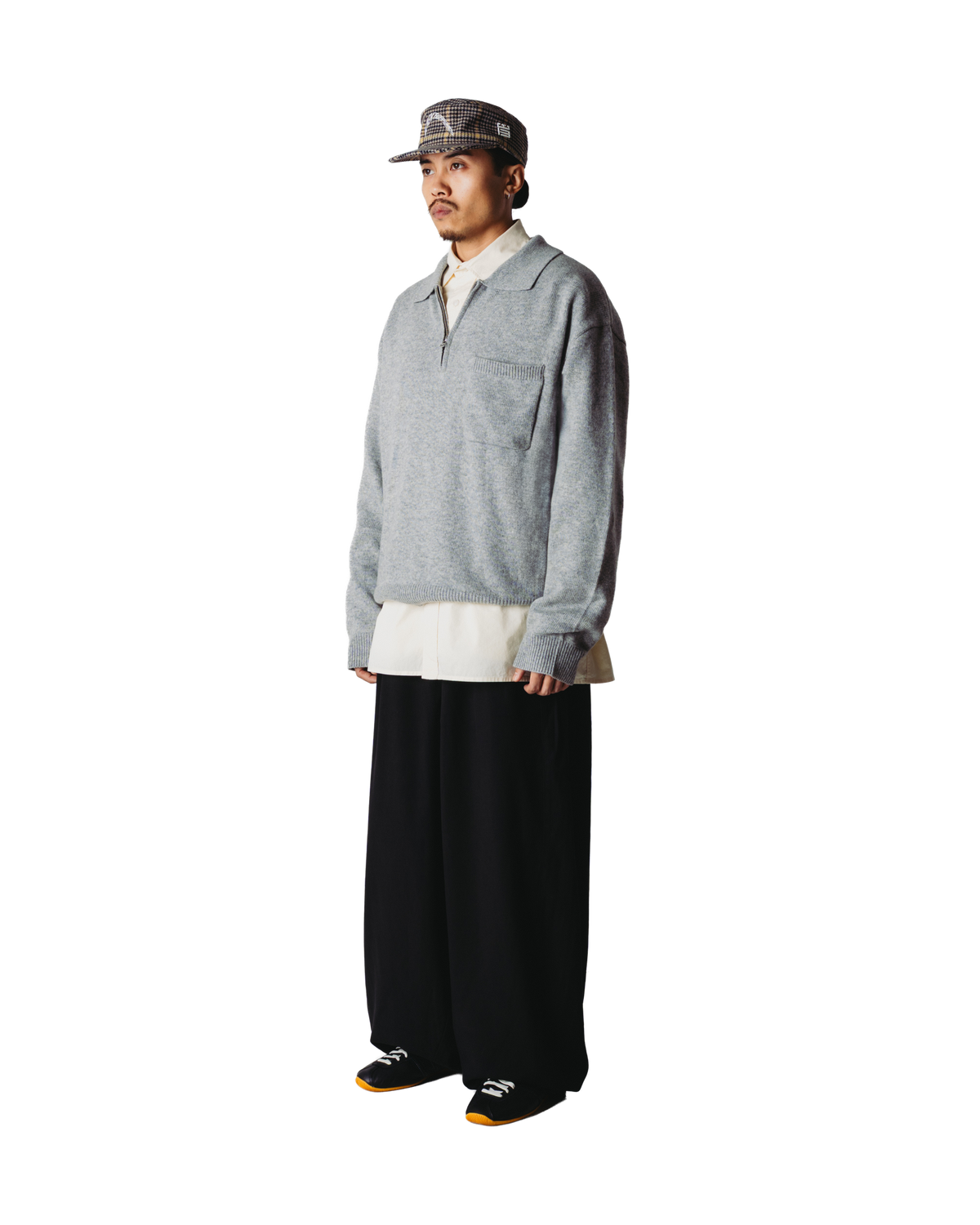 Kang 1/2 Zip Polo | Grey