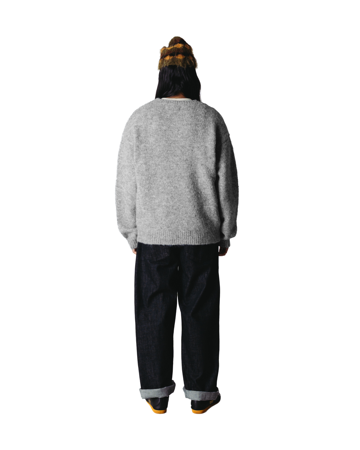 Kurt Mohairy Crew | Dark Grey Melange
