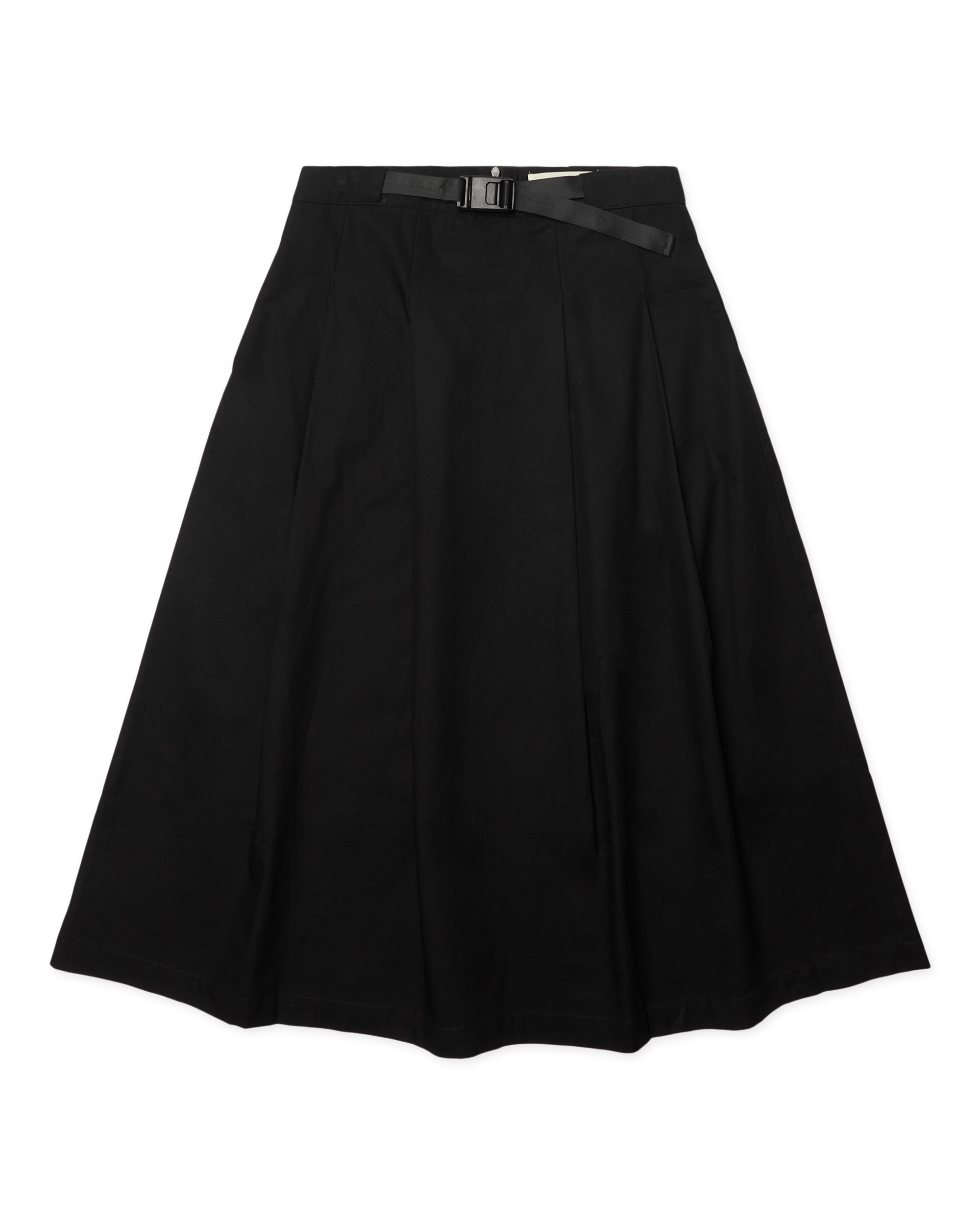 Mia Pleat Twill Skirt | Black