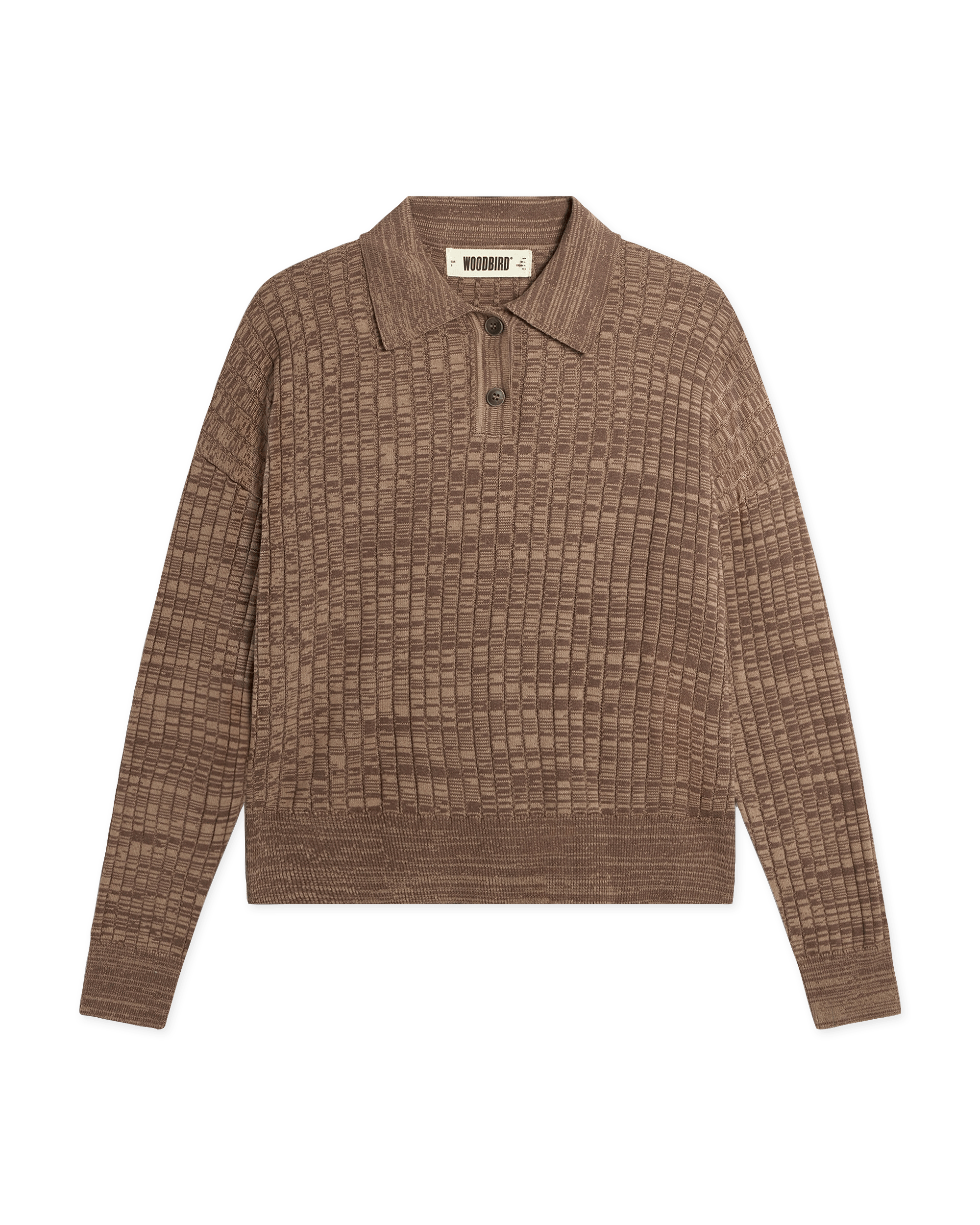 Mouls Knitted Polo | Dark Brown