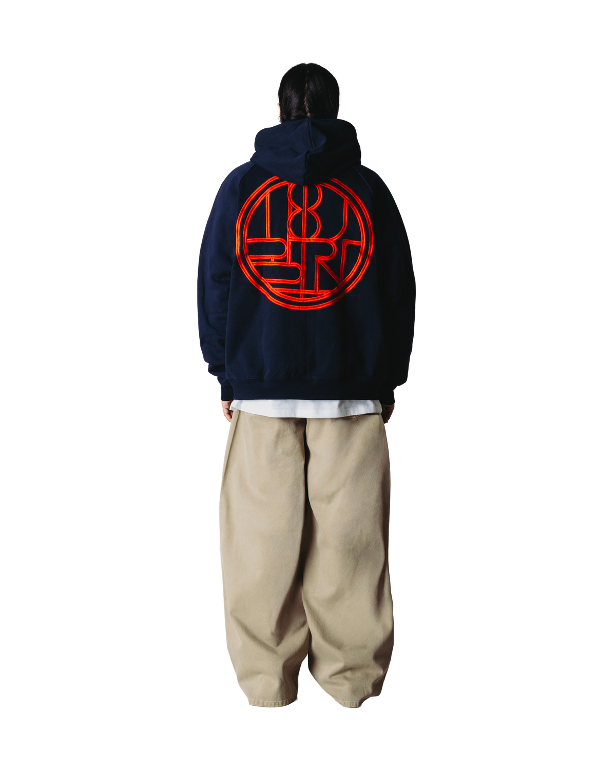 Paw Emblem Zip Hoodie | Dark Navy