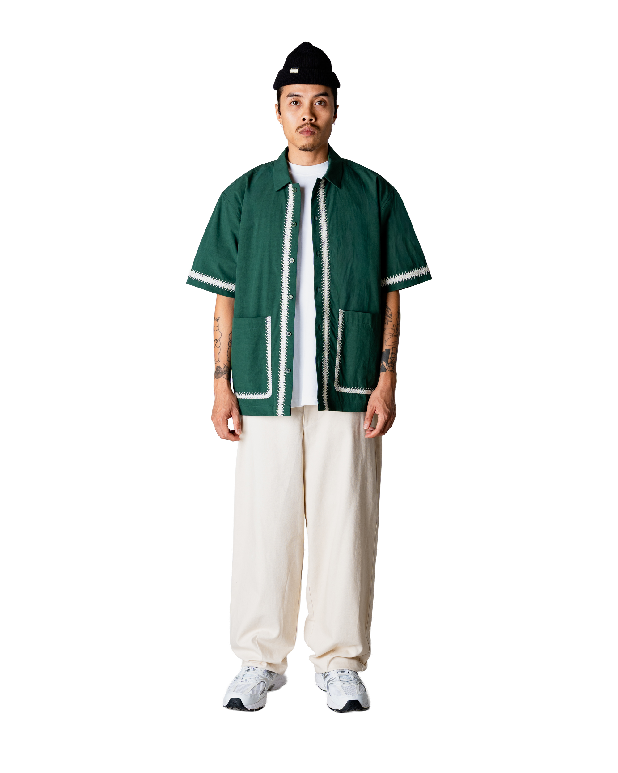 Wang Line Shirt | Pine Green