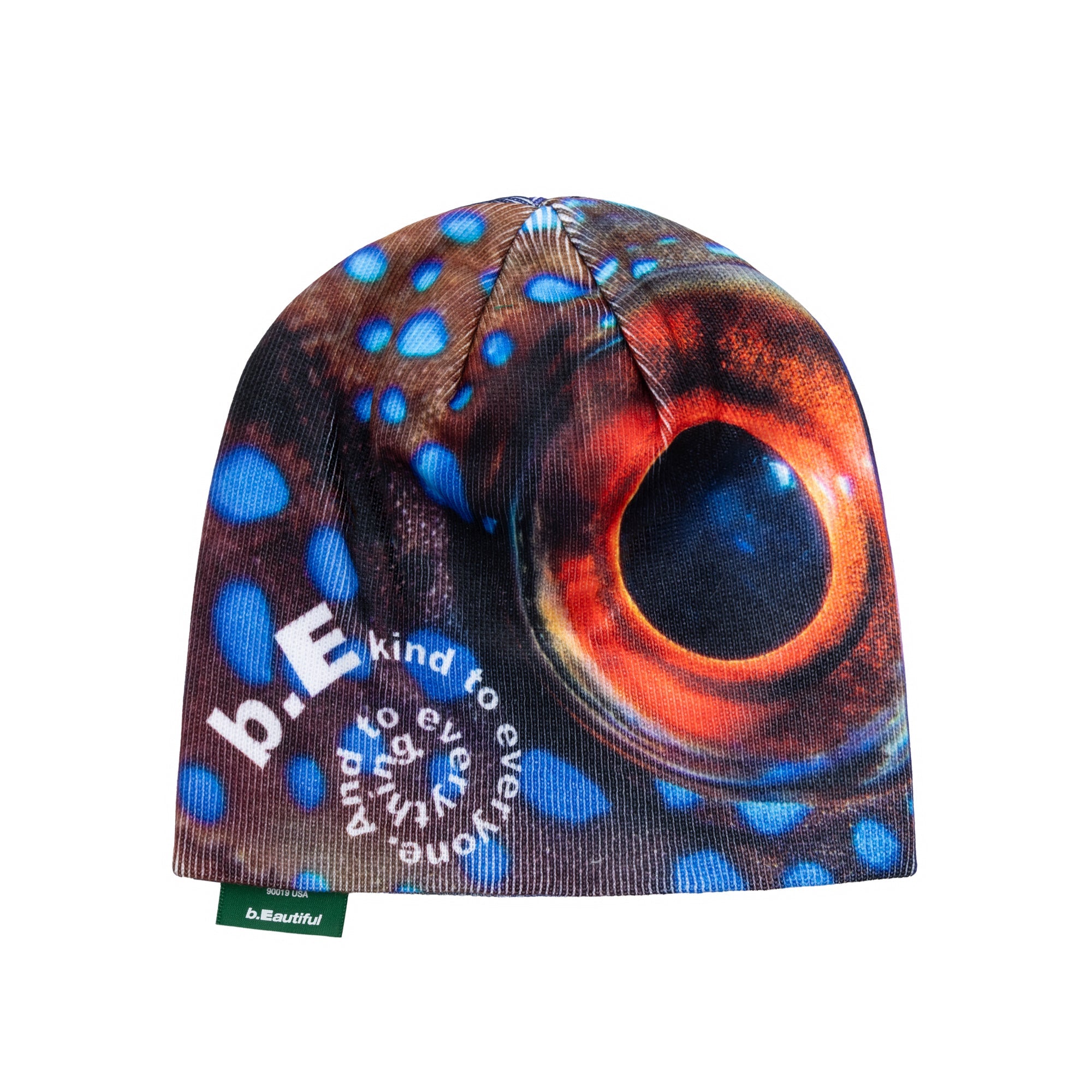 Fish Flower Beanie | Brown / Purple