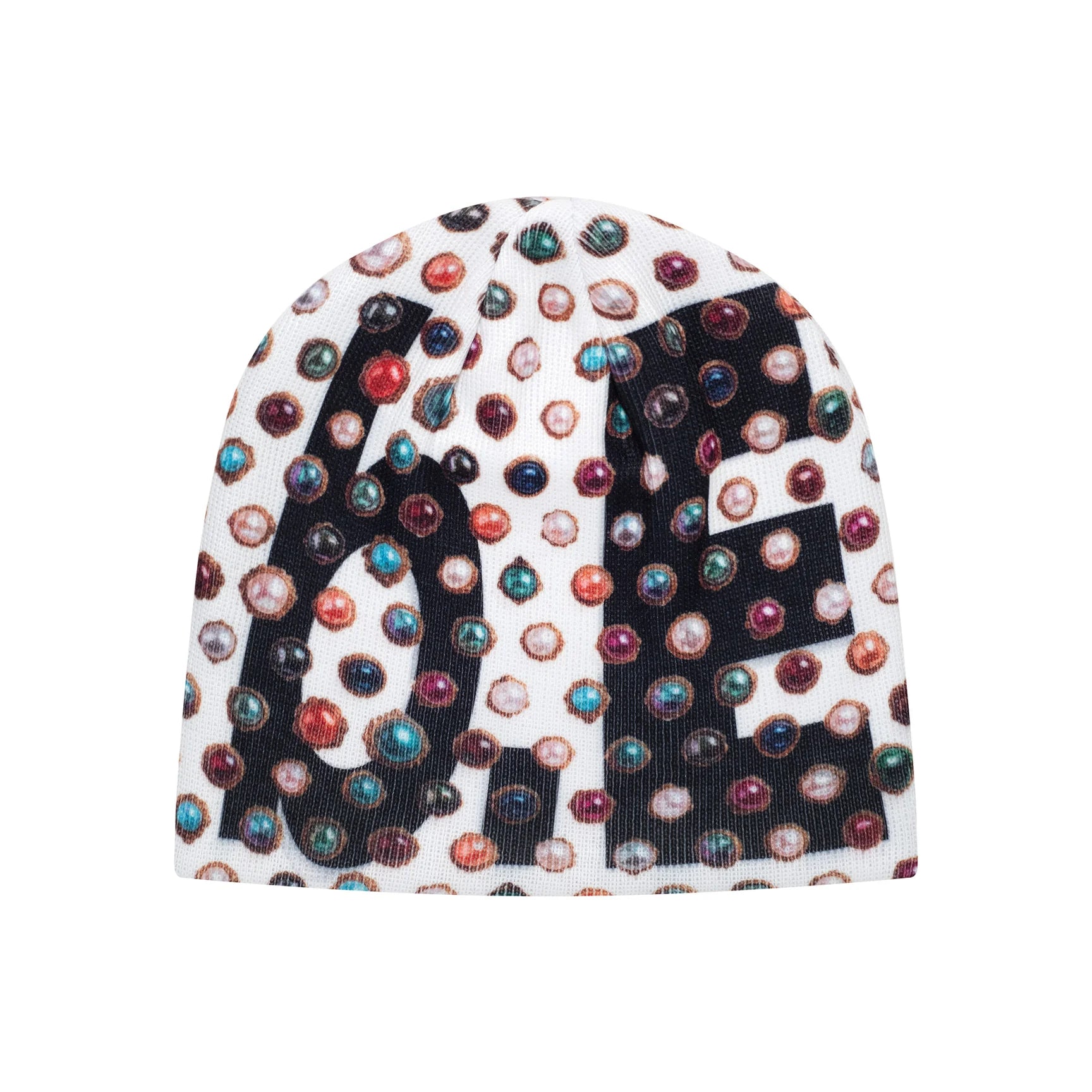 Jewel Beanie (White / Black)