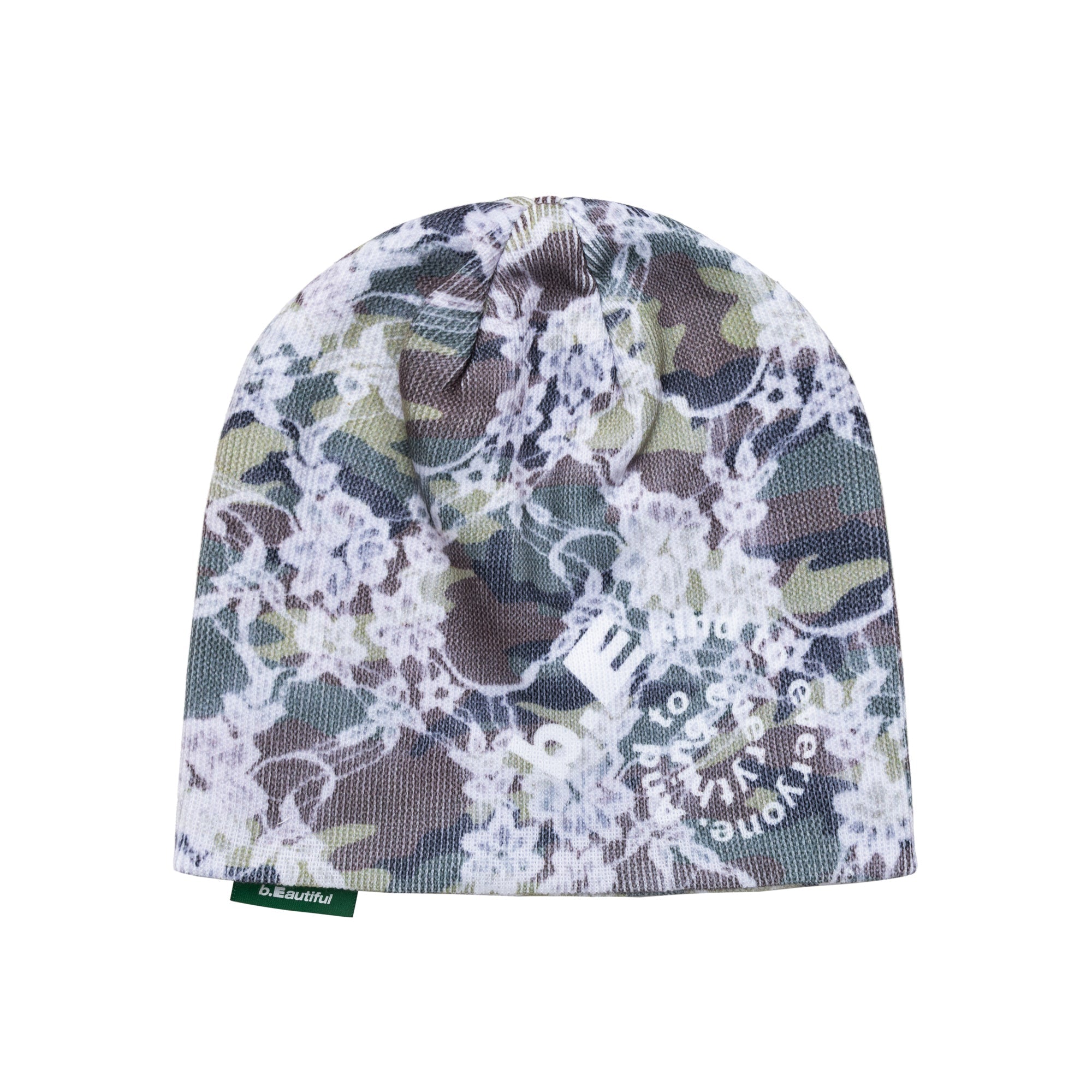Lace Camo Beanie | Green/White