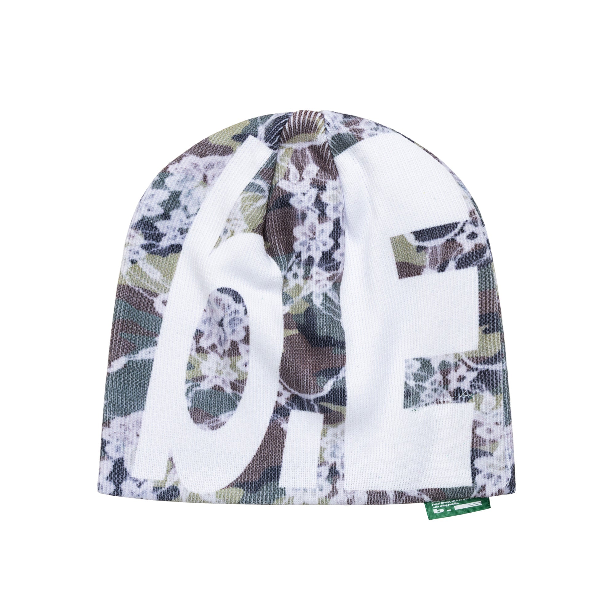 Lace Camo Beanie | Green/White