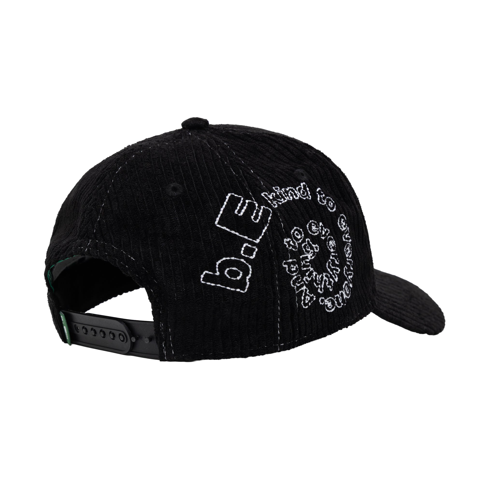 b.Eautiful B.e Low Hat | Black Corduroy/White