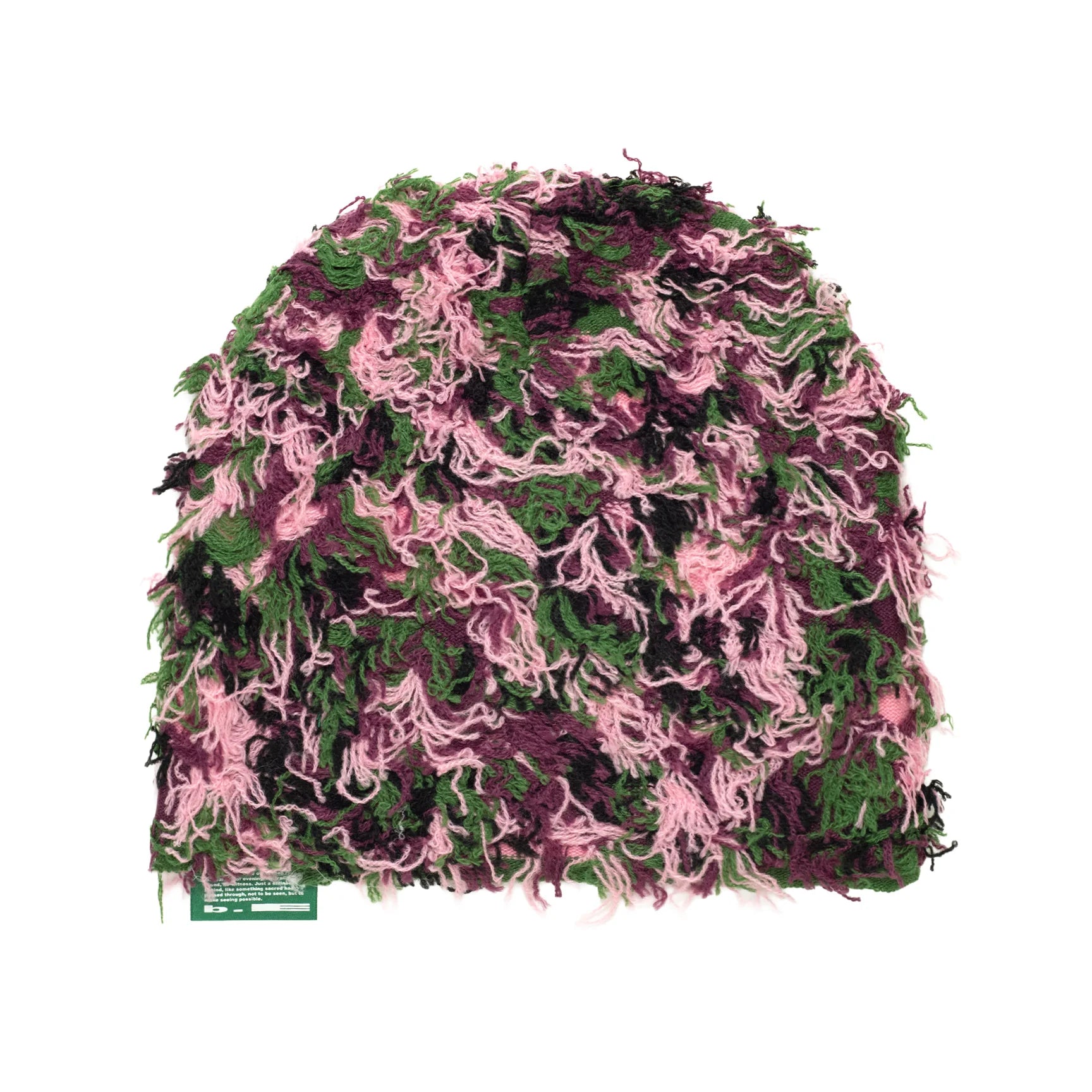 b.e Camo Beanie | Purple / Green