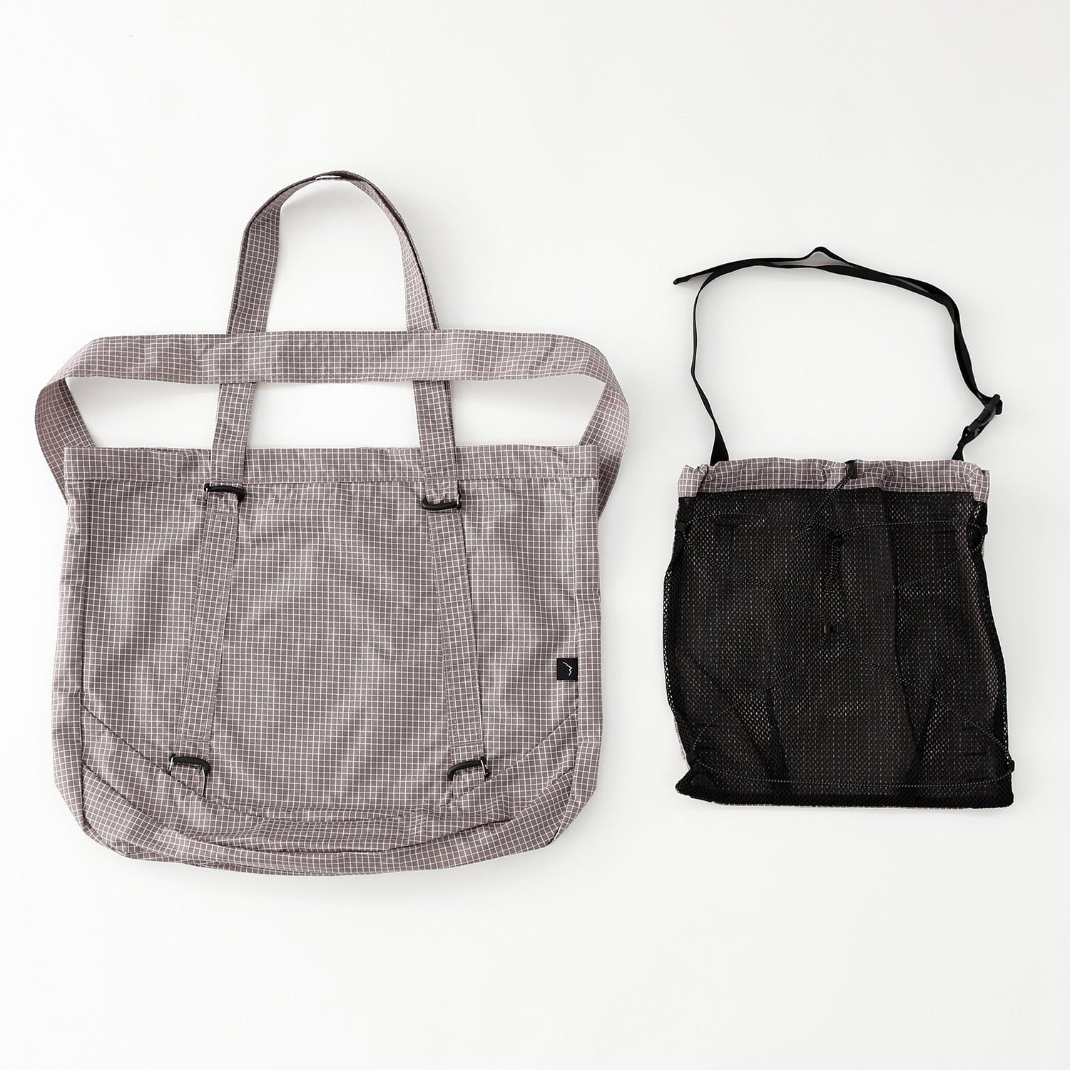 Trail Tote | Grid Red Bean