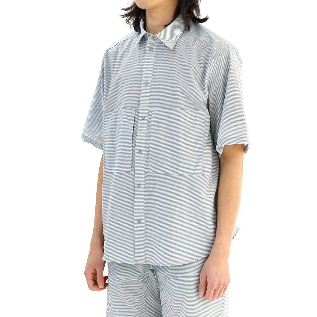 Chk 2pocket Short Sleeve Shirts | Light Grey