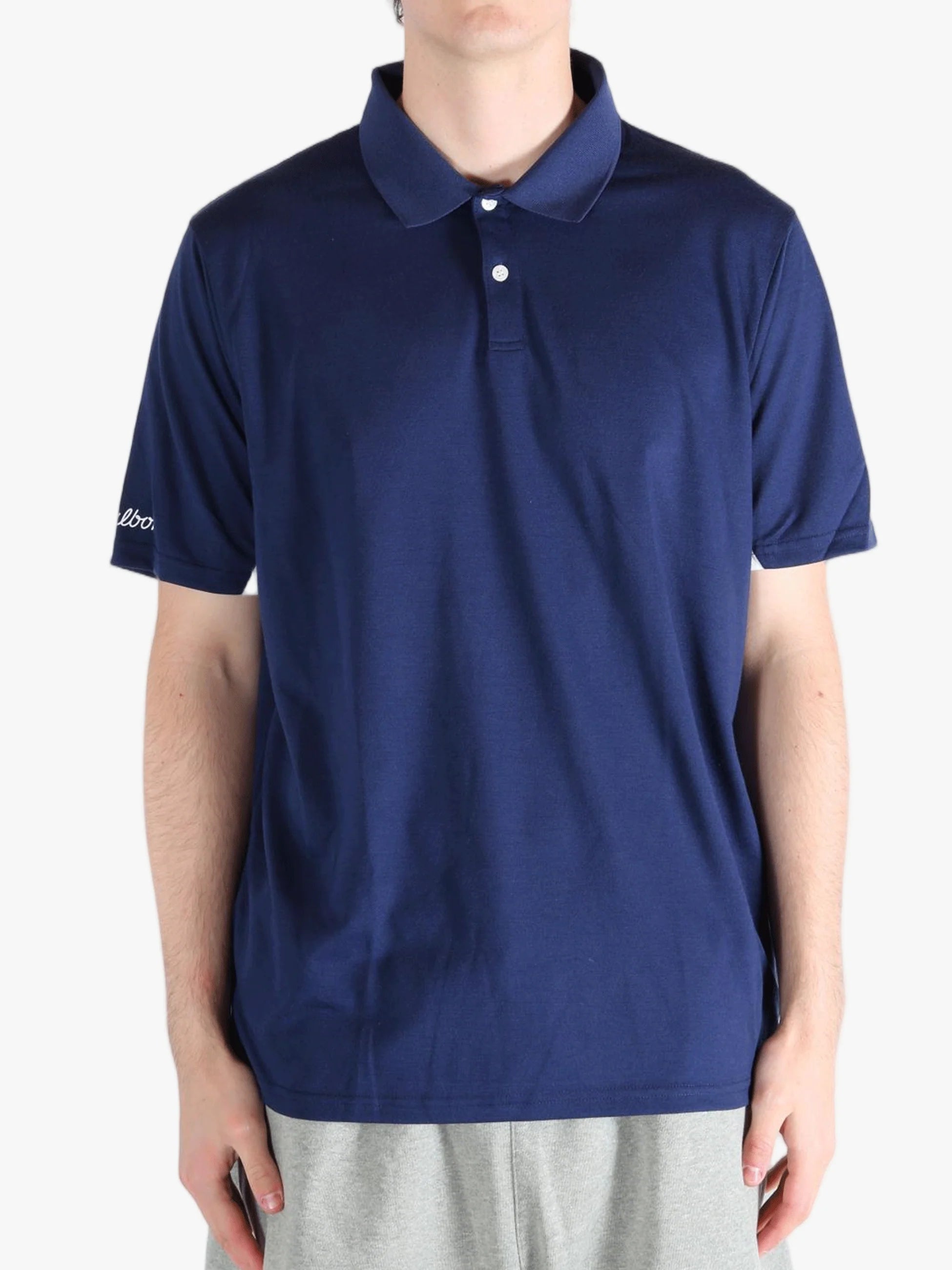 Evergreen Paneled Performance Pique | Navy/White