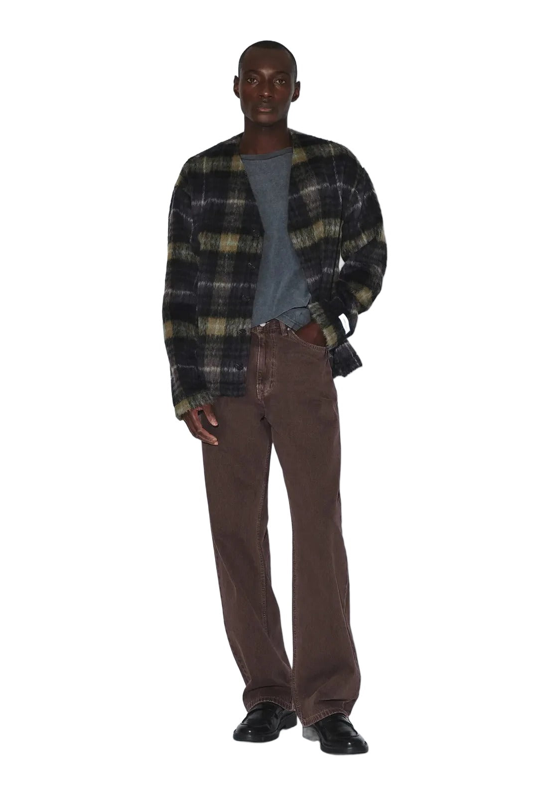 Julian Cardigan | Black Olive Check