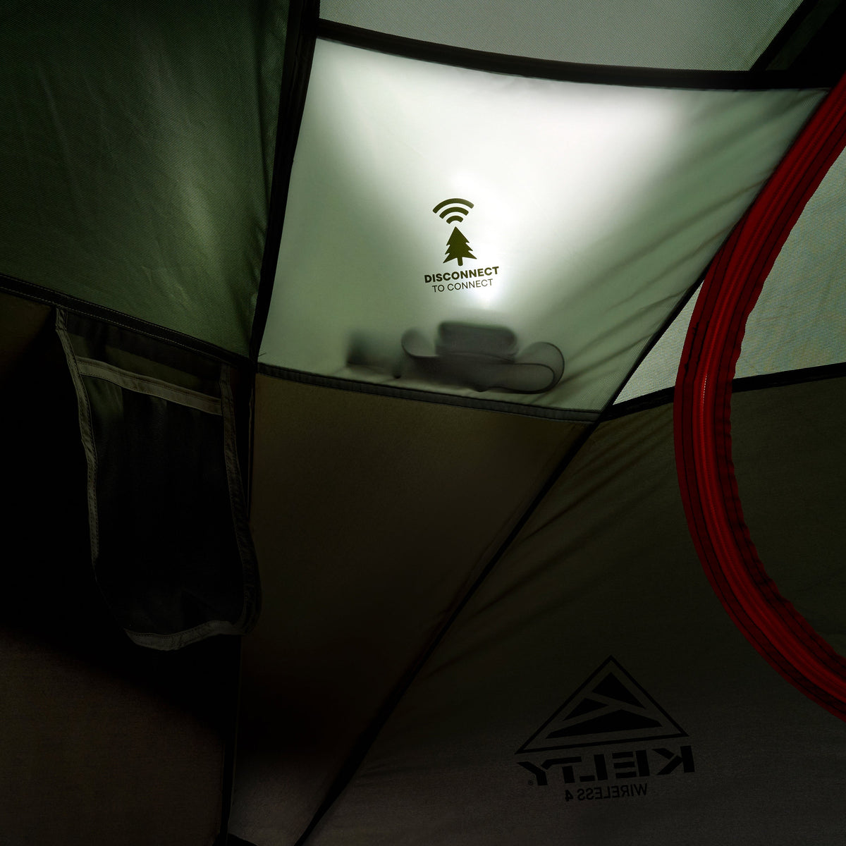 Night light pockets diffuse light from a headlamp or lantern