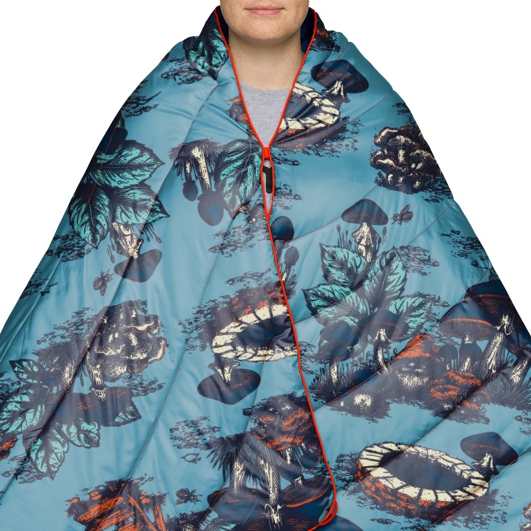 Rumpl Original Puffy Blanket - Magic Mushrooms Original Puffy Blanket - Magic Mushrooms | Rumpl Blankets For Everywhere Printed Original