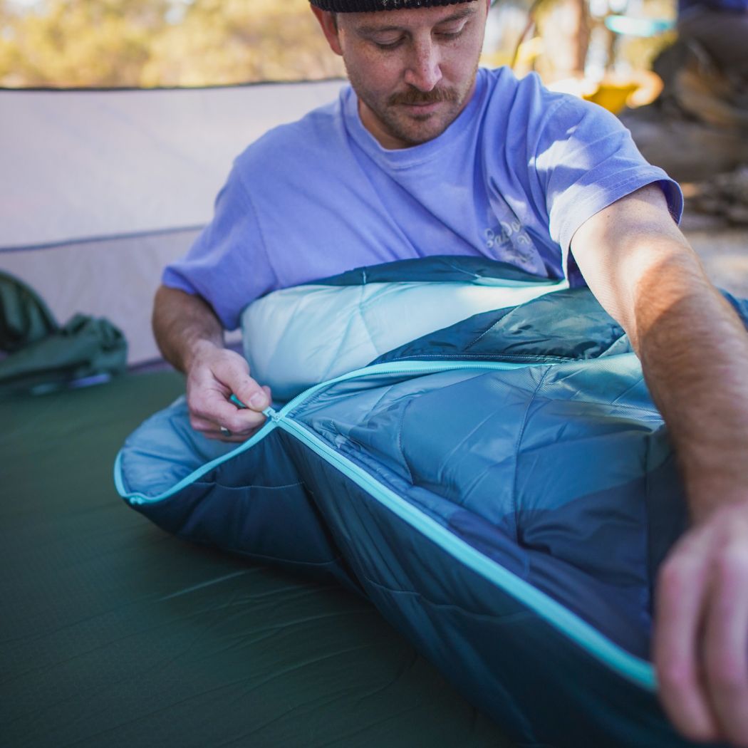 Rumpl Wrap Sack 20° Sleeping Bag - Cascade Fade The Wrap Sack 20° Sleeping Bag - Cascade Fade | Rumpl Wrap Sack