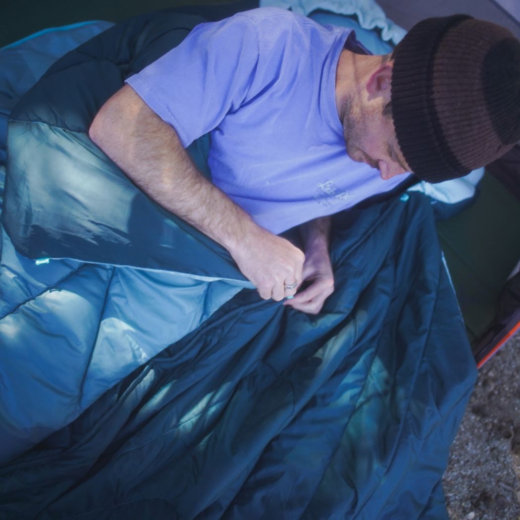 Rumpl Wrap Sack 20° Sleeping Bag - Cascade Fade The Wrap Sack 20° Sleeping Bag - Cascade Fade | Rumpl Wrap Sack