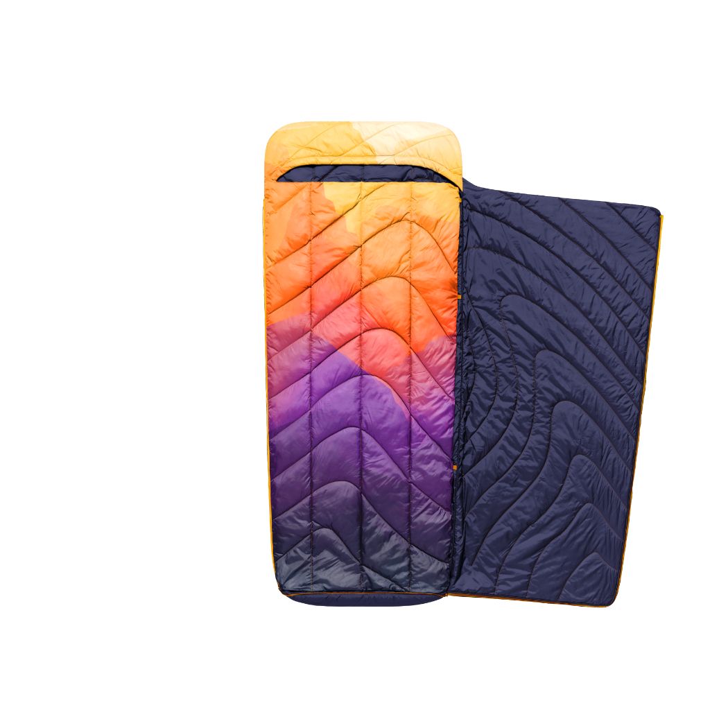 Rumpl Wrap Sack 20° Sleeping Bag - Watercolor Glow The Wrap Sack 20° Sleeping Bag - Baja Fade | Rumpl Wrap Sack