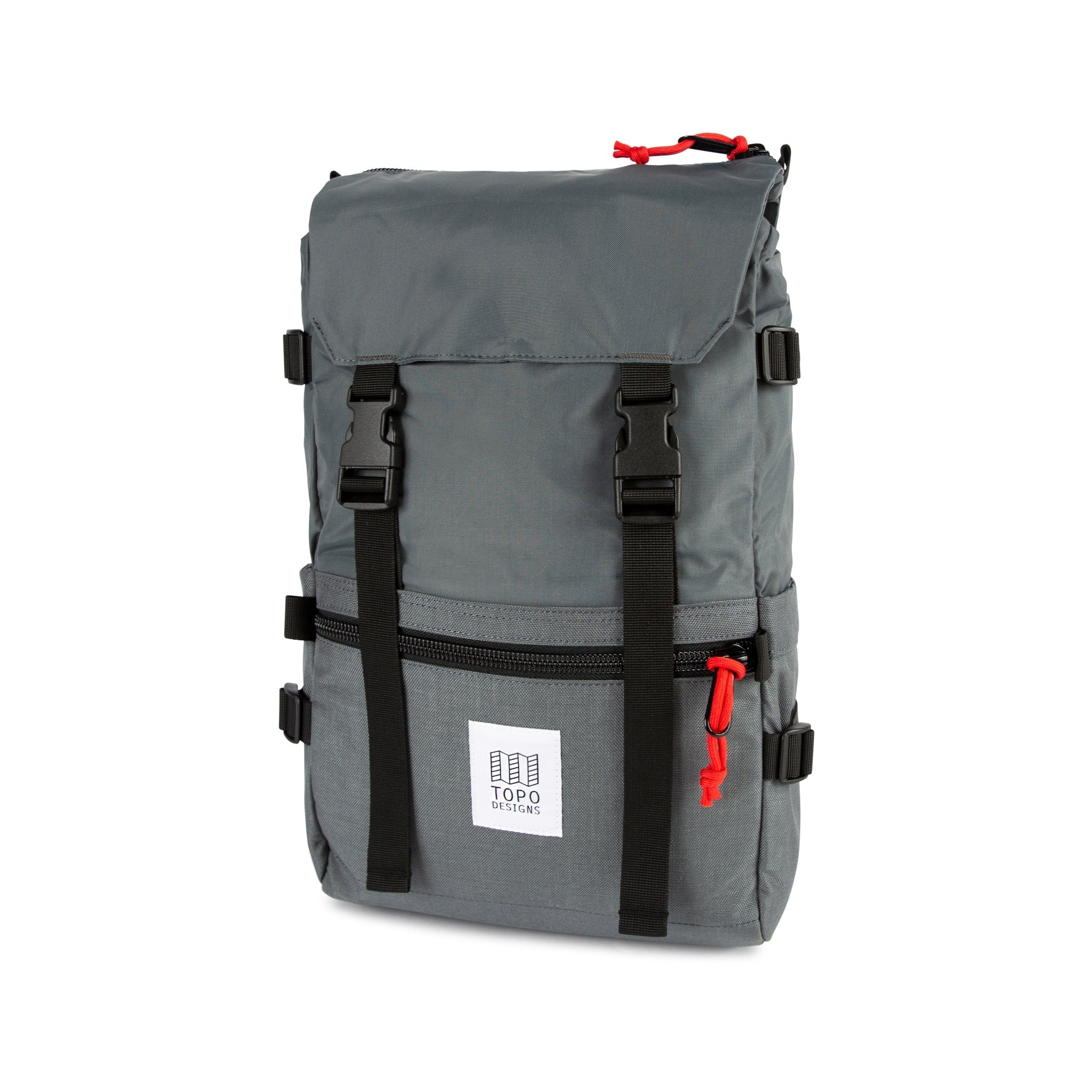 Topo Designs Rover Pack Classic laptop backpack in Charcoal gray.