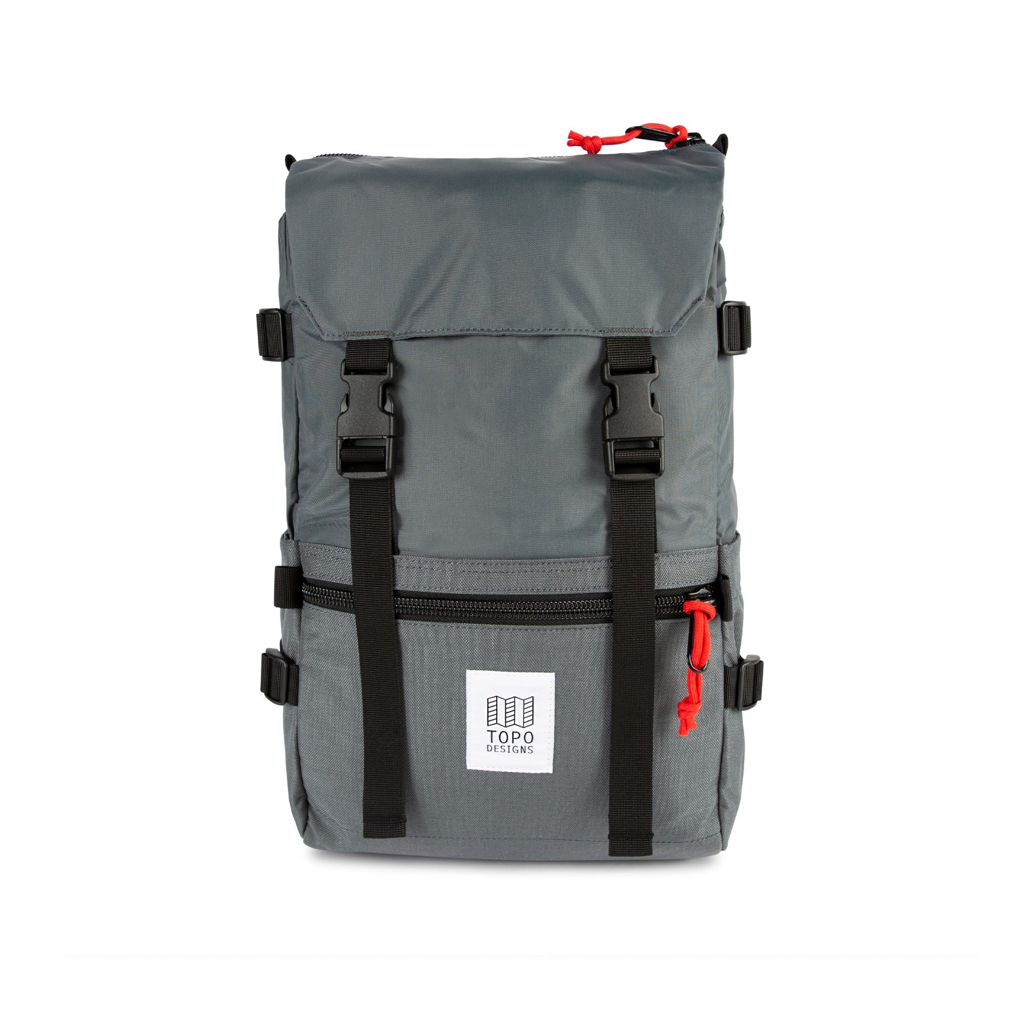 Topo Designs Rover Pack Classic laptop backpack in Charcoal gray.