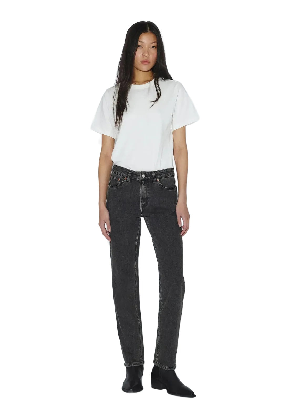 Straw Mid Slim | Tar Aged Black