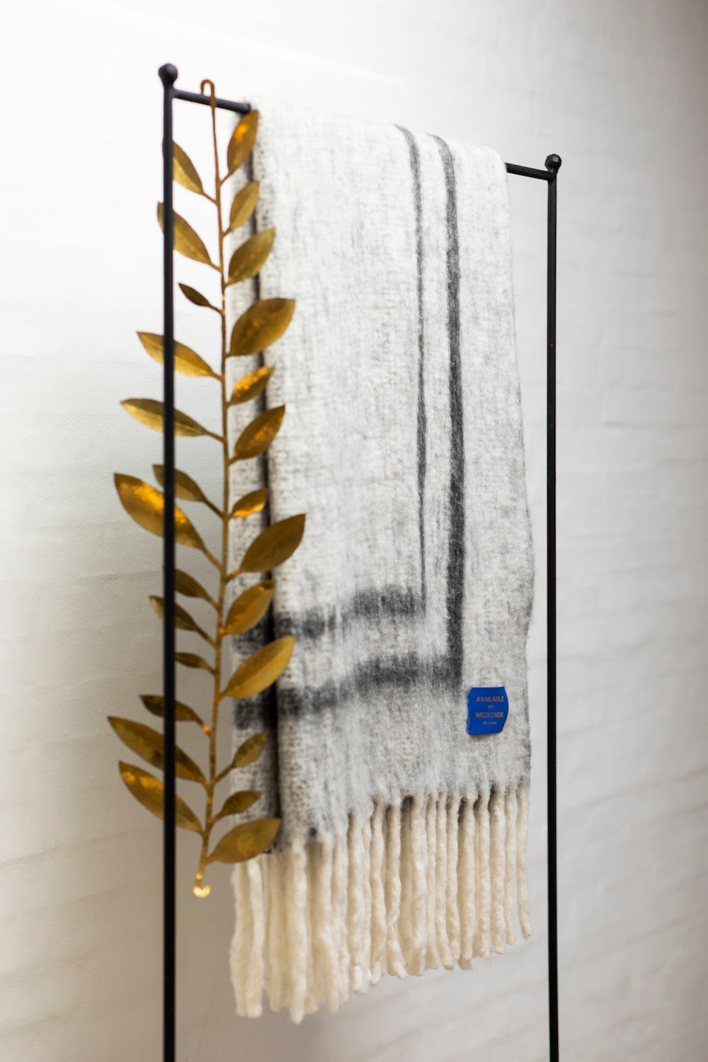 Weekend Plaid, creme & ink