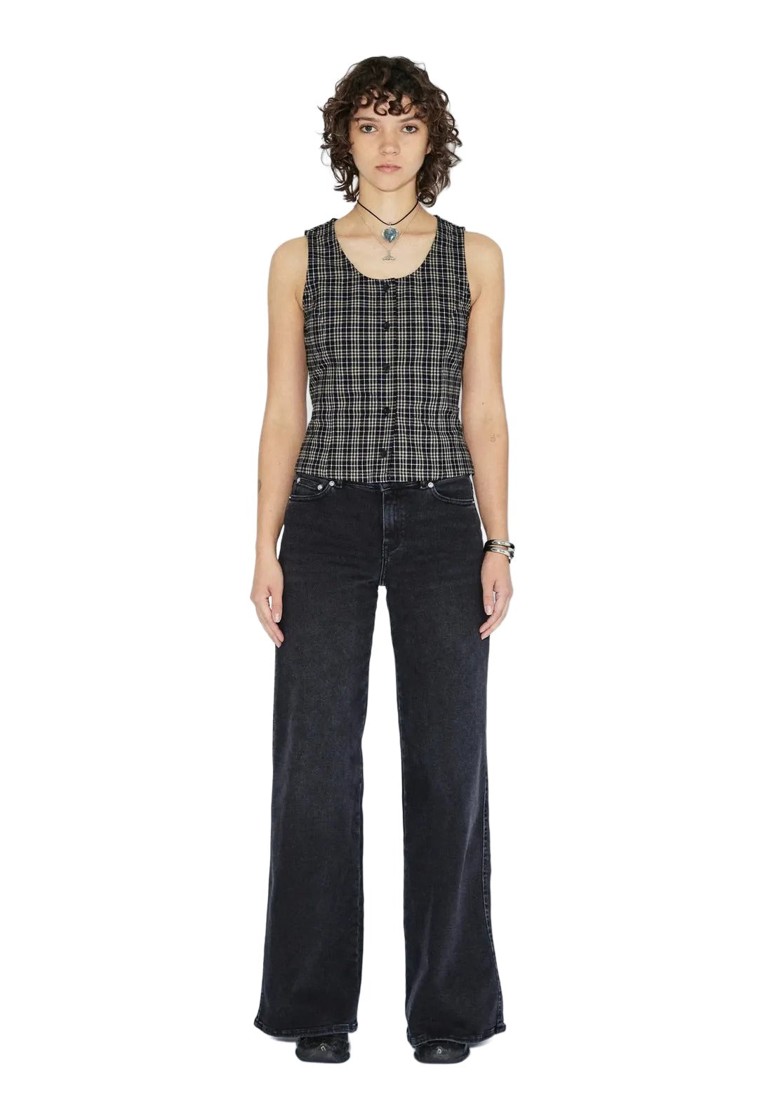 Zola Top | Black Summer Check