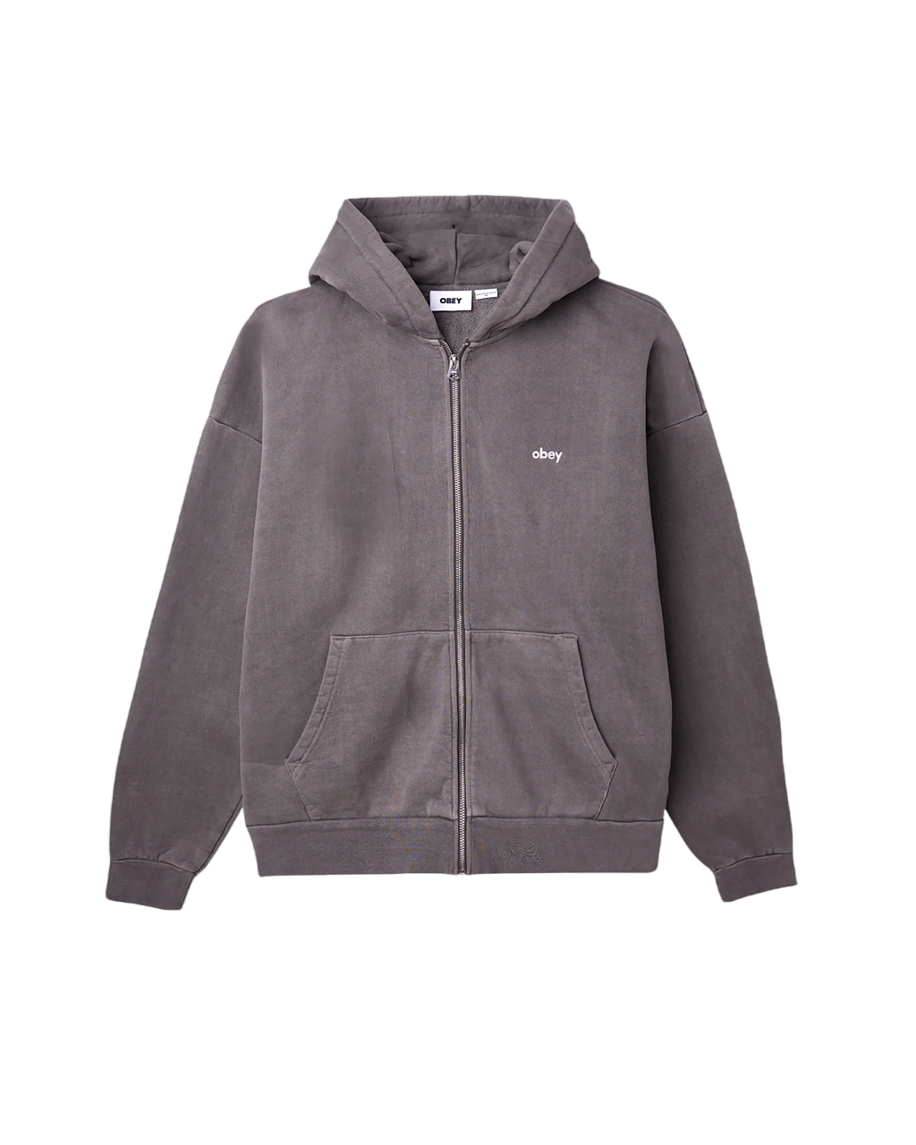 Lowercase Pigment Zip Hood | Digital Black