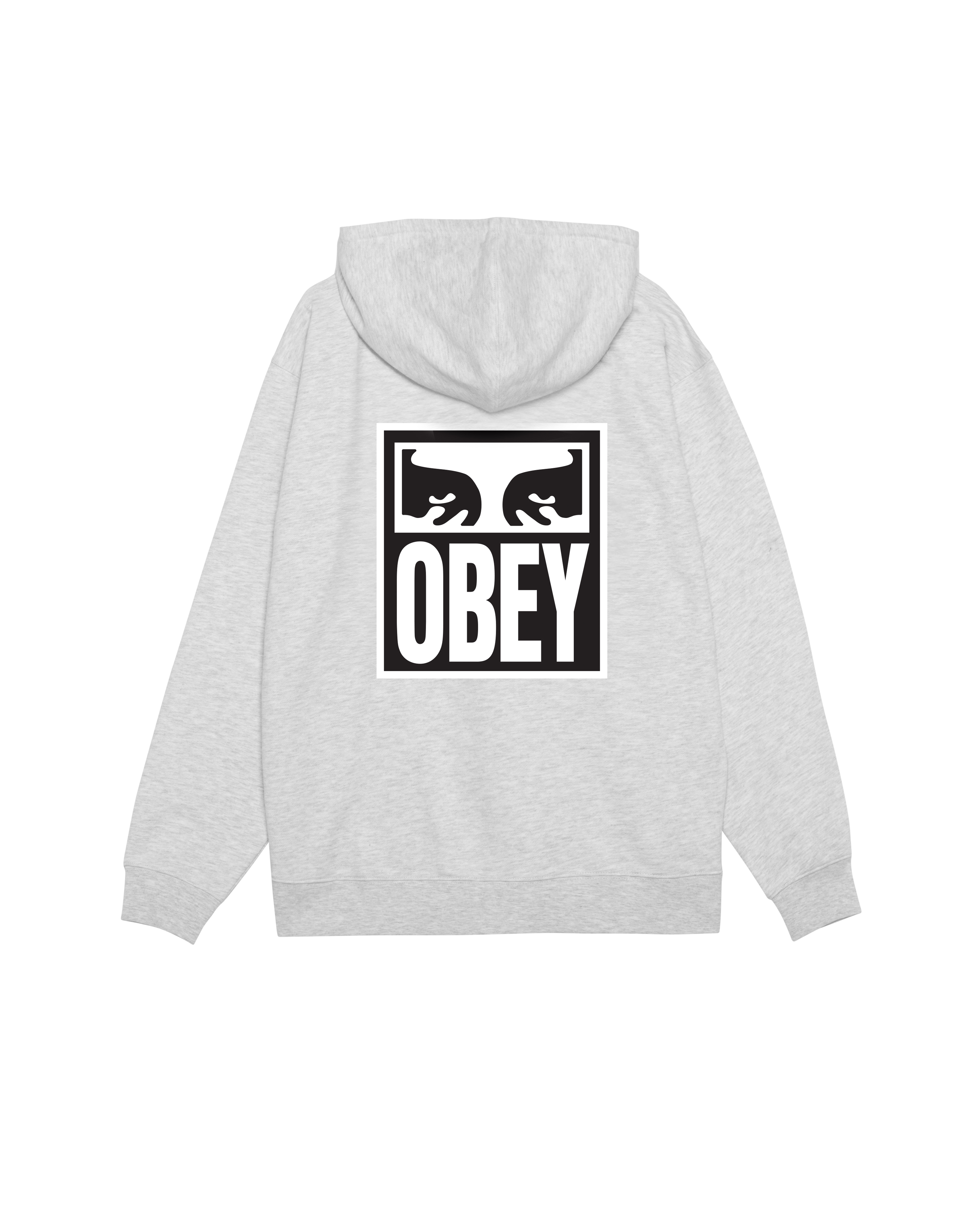 Eyes Icon Hood | Heather Grey