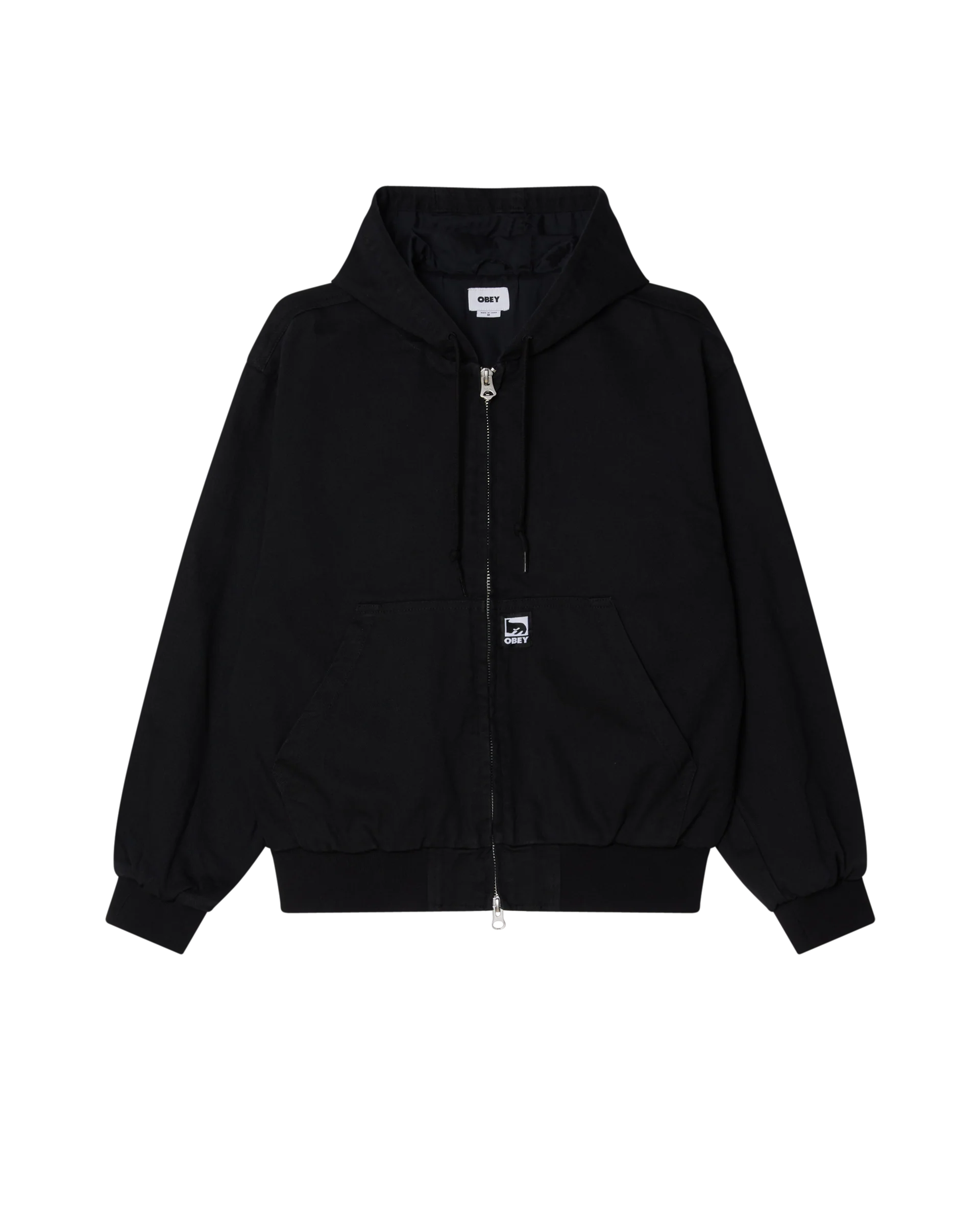 Glen Zip Up Jacket | Black Faded Wash