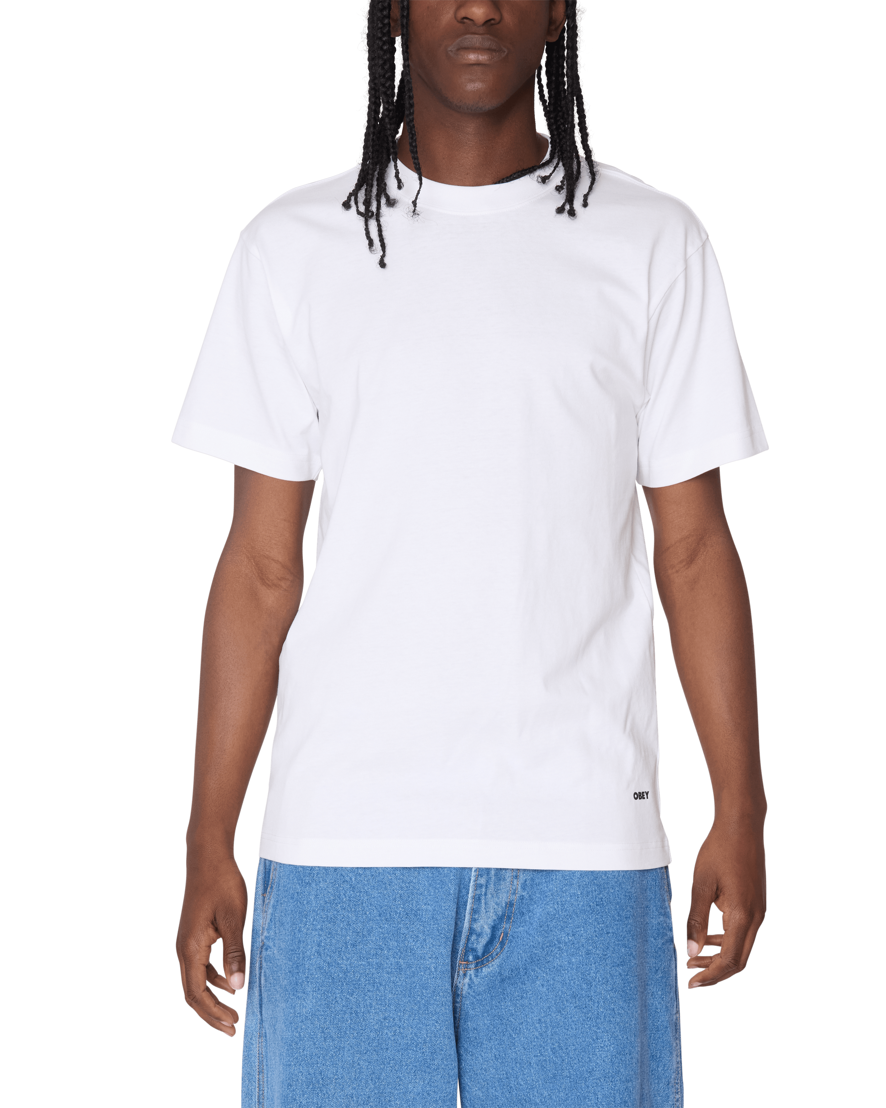 obey standard t-shirt 2 pack white
