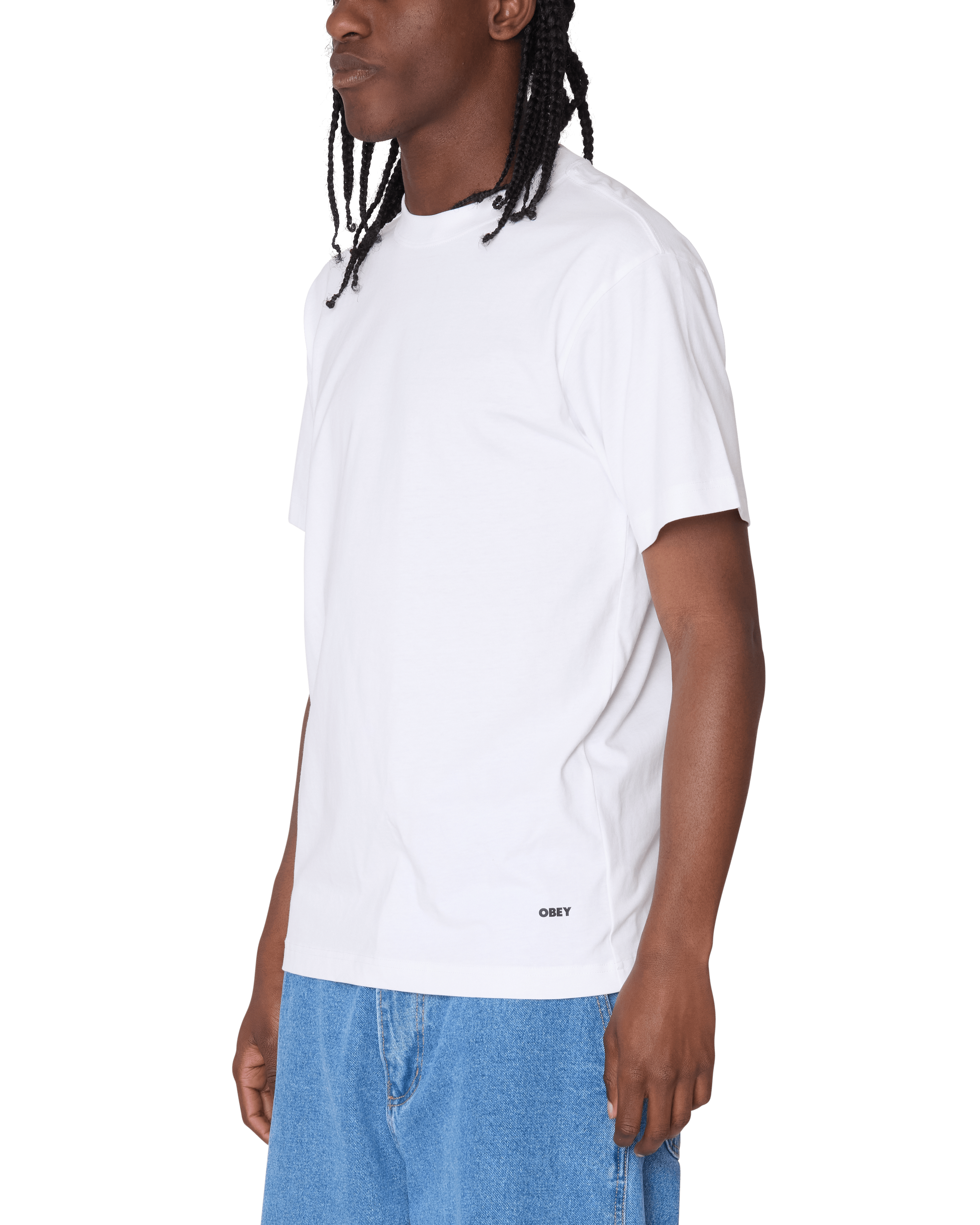 obey standard t-shirt 2 pack white