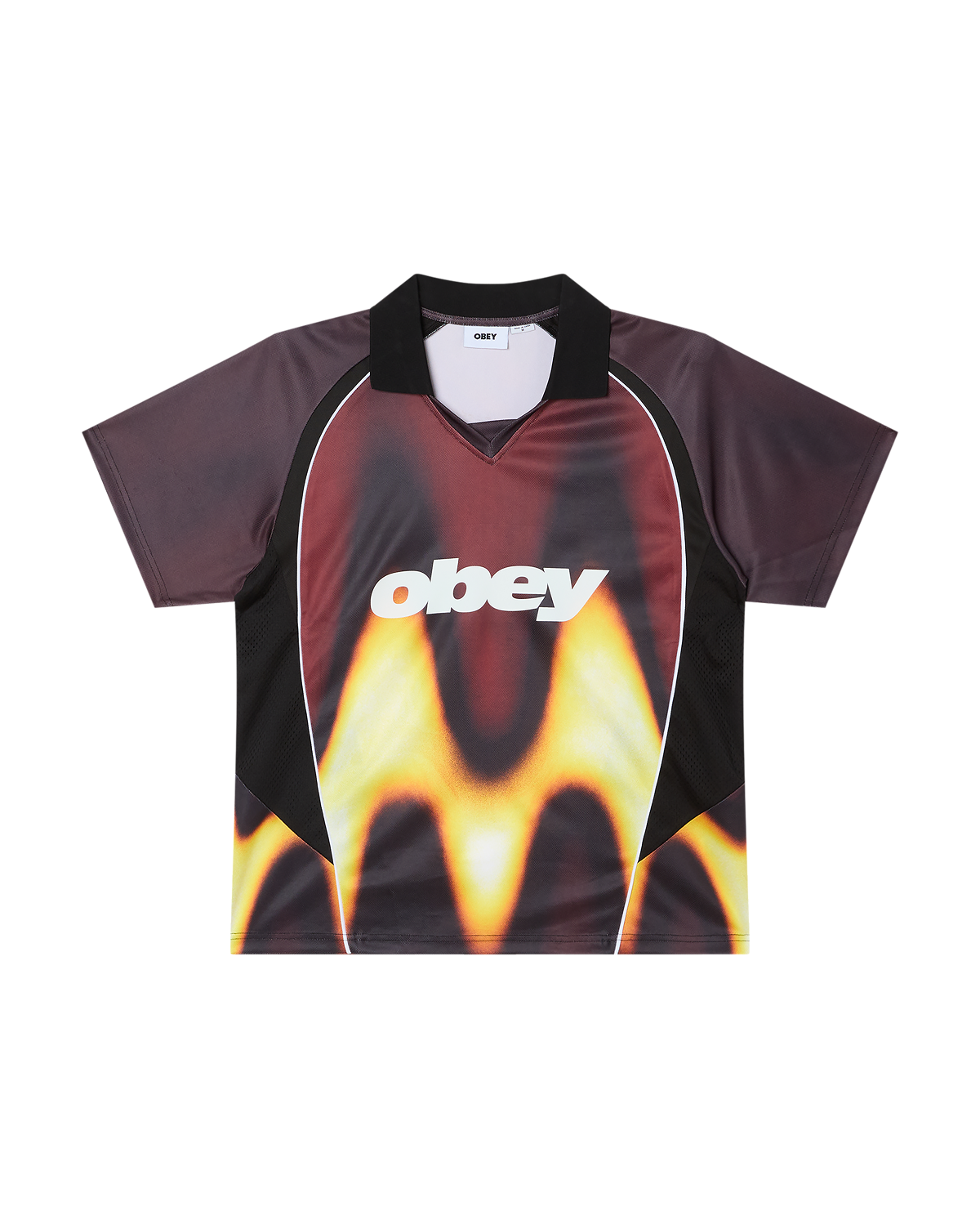 Blurred Soccer Jersey | Burnt Red Multi