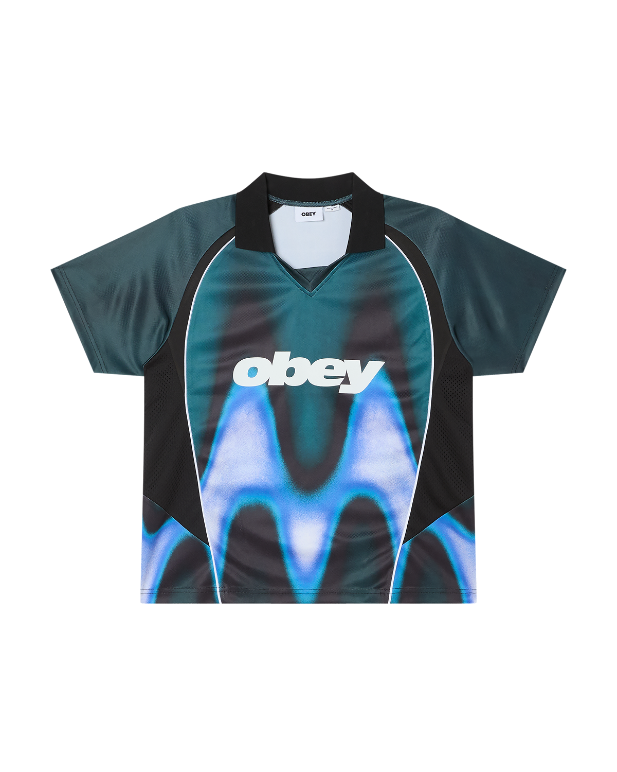 Blurred Soccer Jersey | Dark Teal Multi