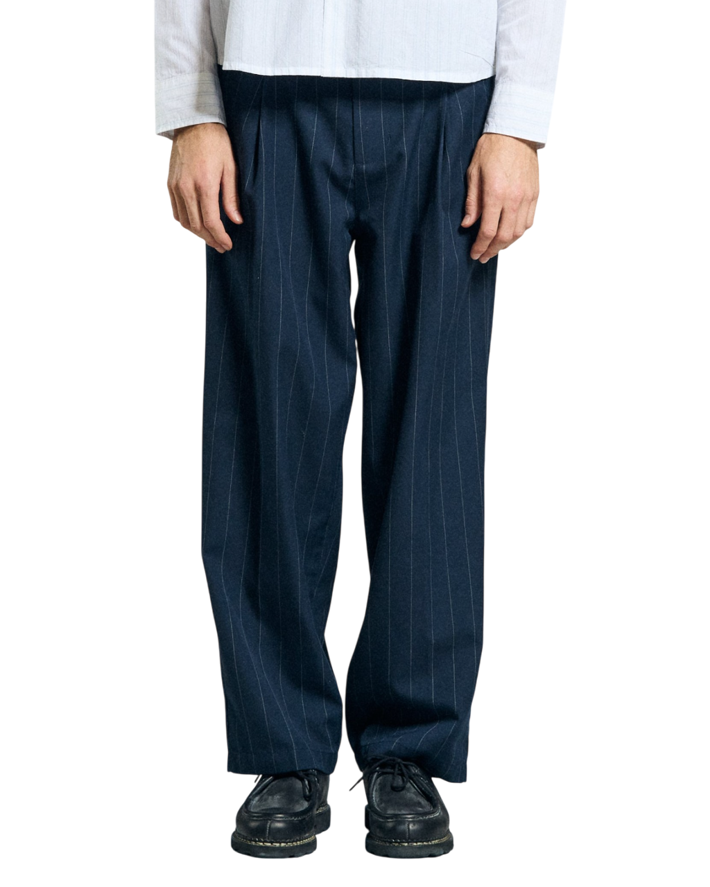 Dean Stripe Pleated Pant | Midnight Navy Multi