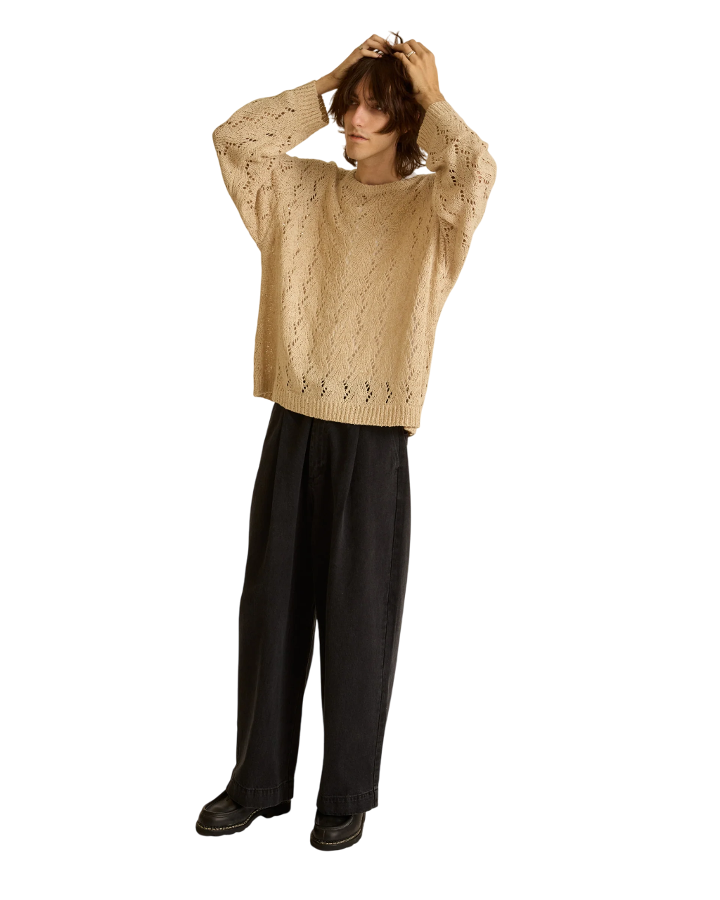 Shimoda Tape Yarn Sweater | Natural