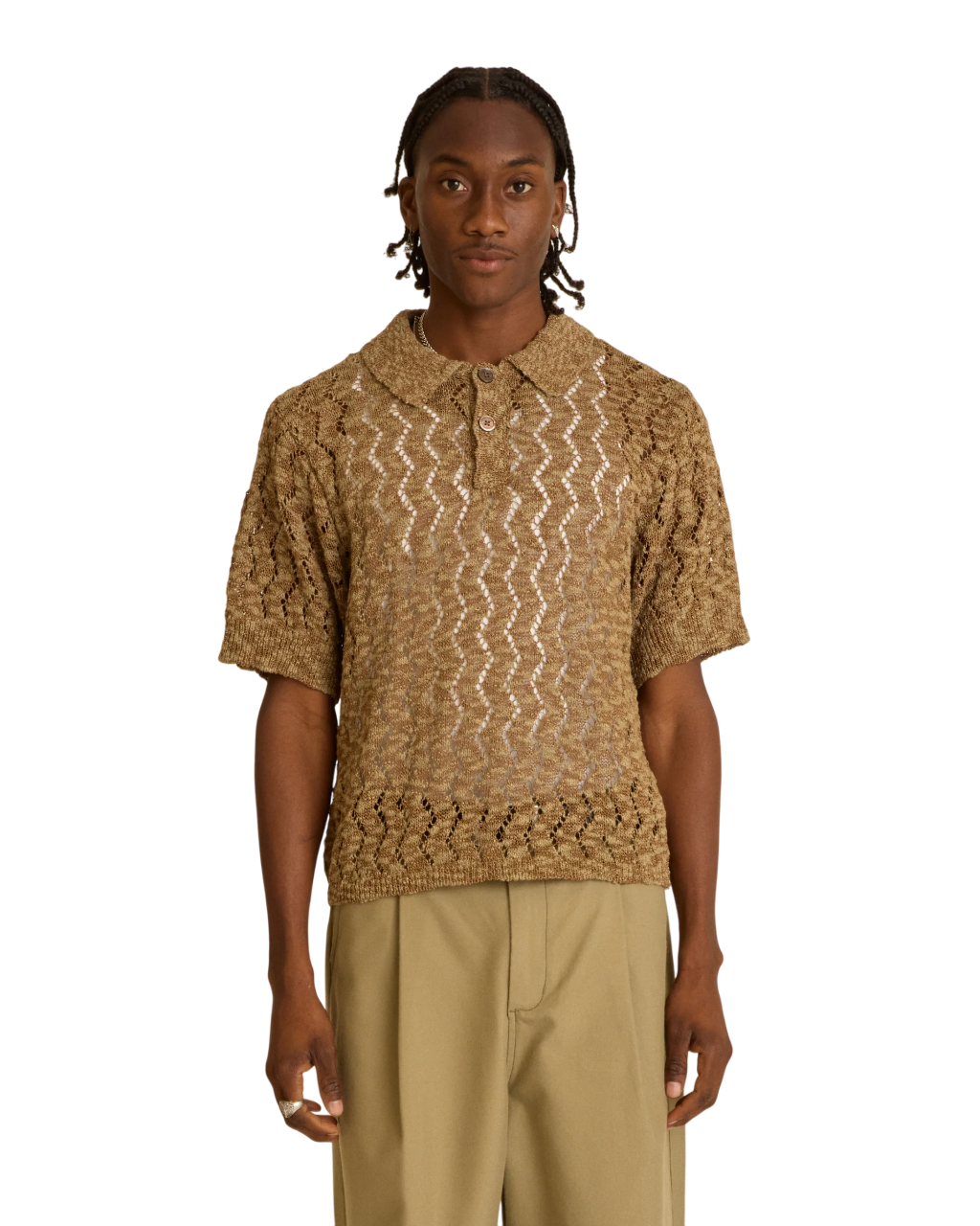 Andre Polo Sweater | Toffee Brown