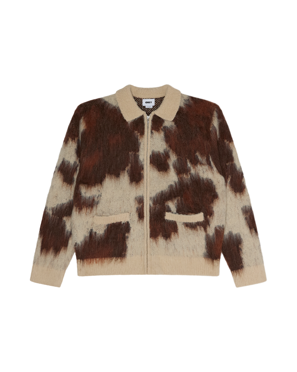 obey-cow-pattern-zip-sweater-cow-multi