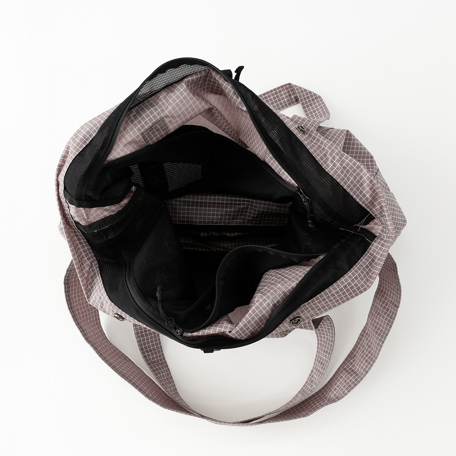 Trail Tote | Grid Red Bean