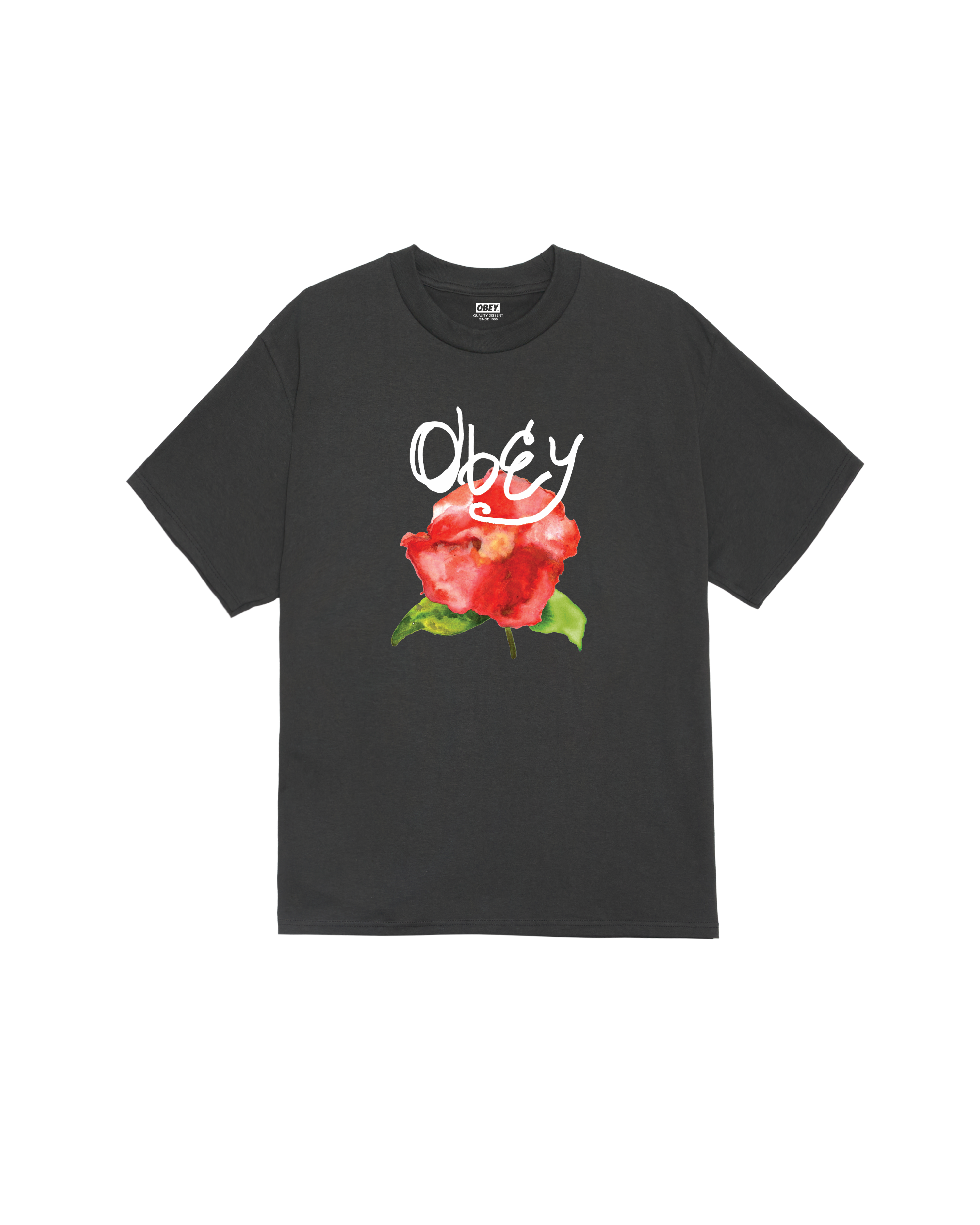 Watercolor Poppy Classic T-Shirt | Vintage Black