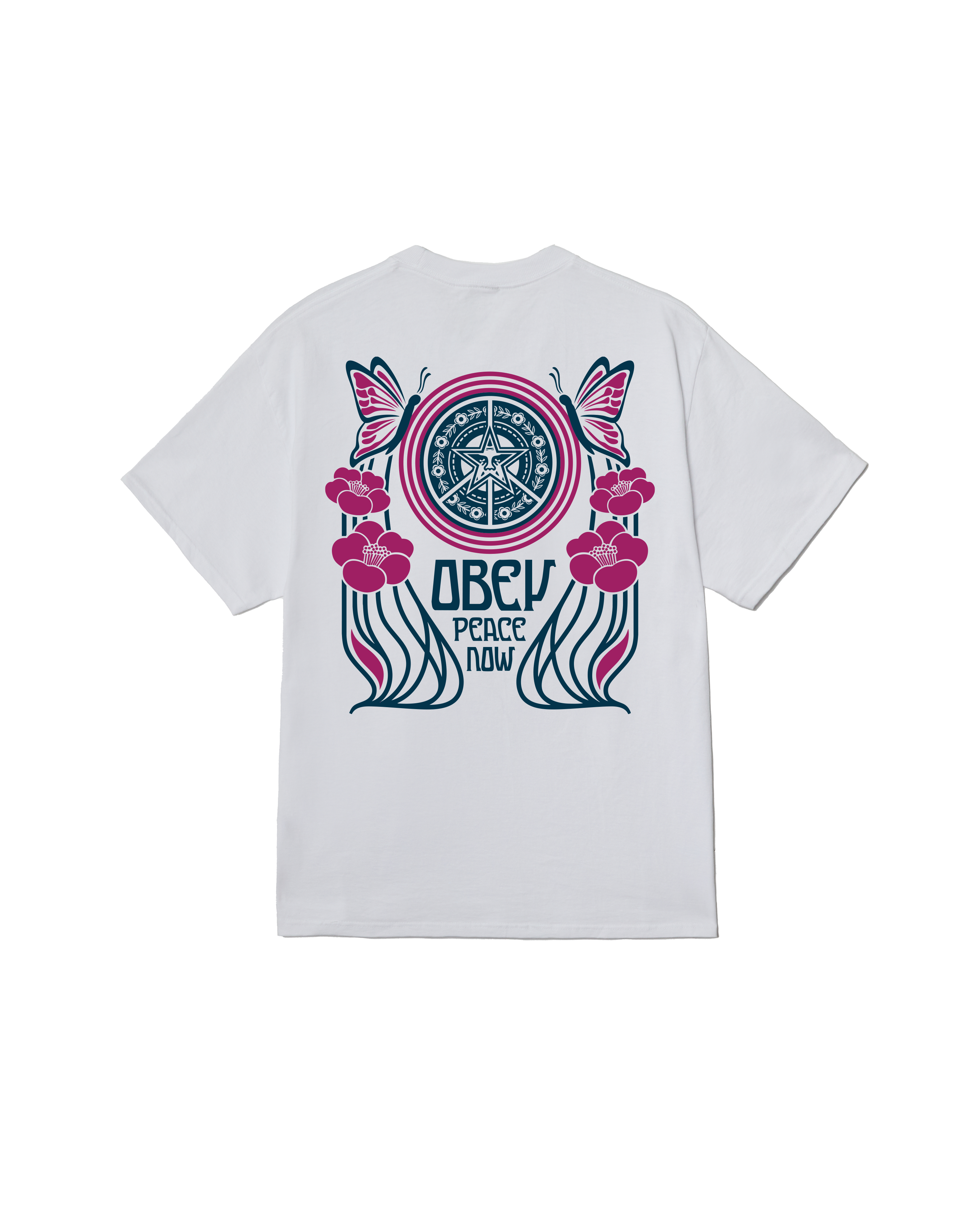 Peace Now Butterflies Classic T-Shirt | White
