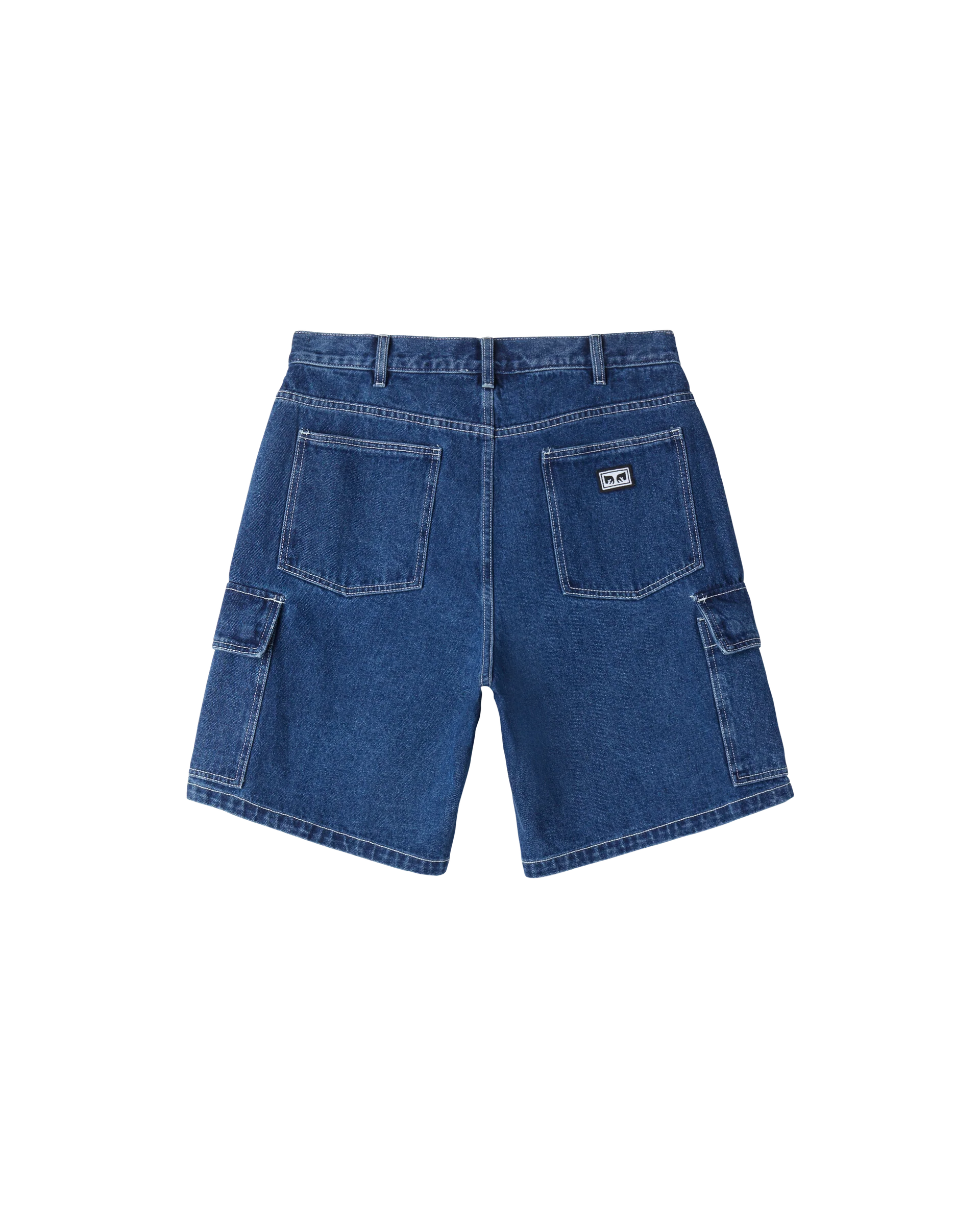 Bigwig Baggy Denim Cargo Short | Stone Wash Indigo