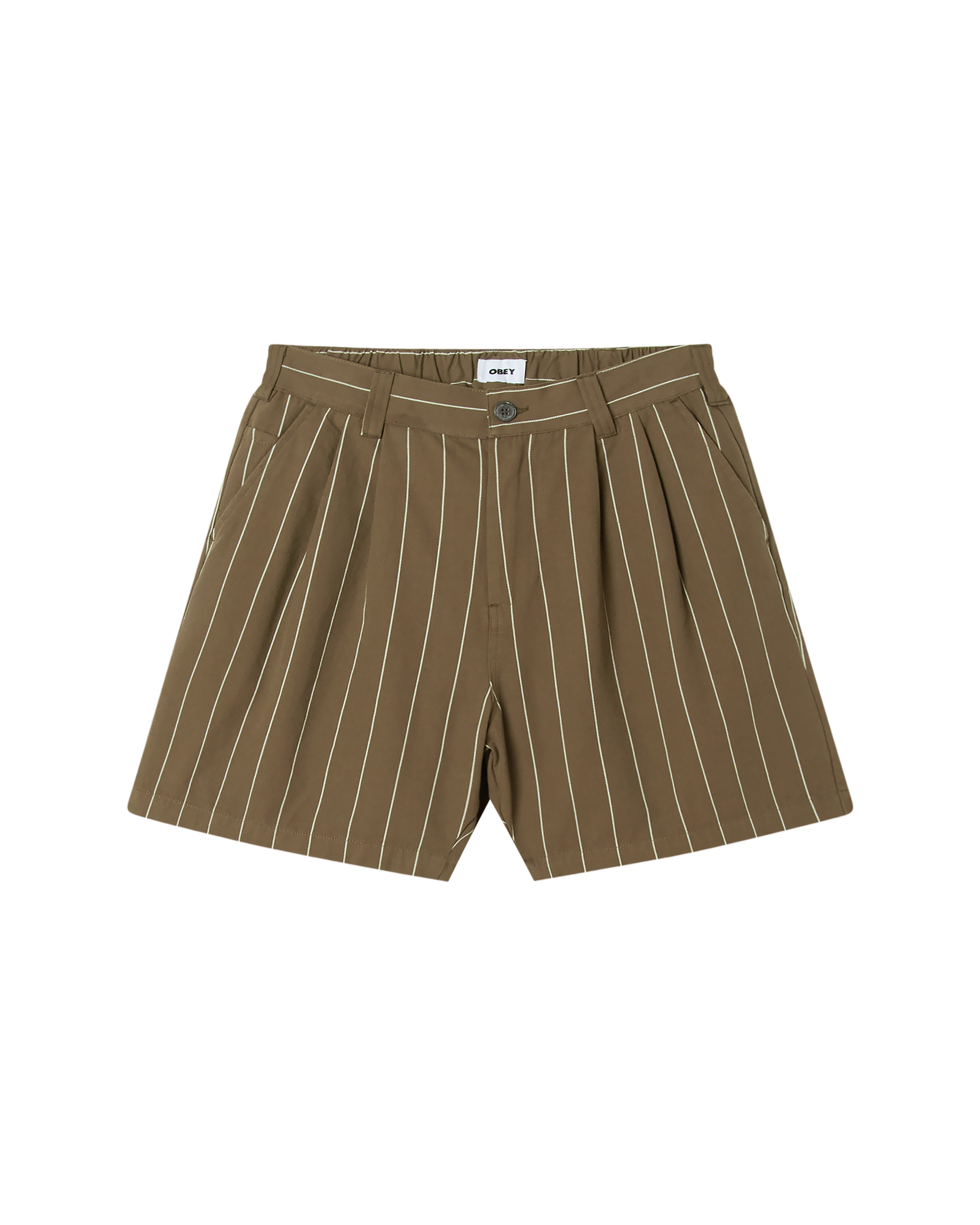 obey-foster-stripe-pleated-short-canteen-multi