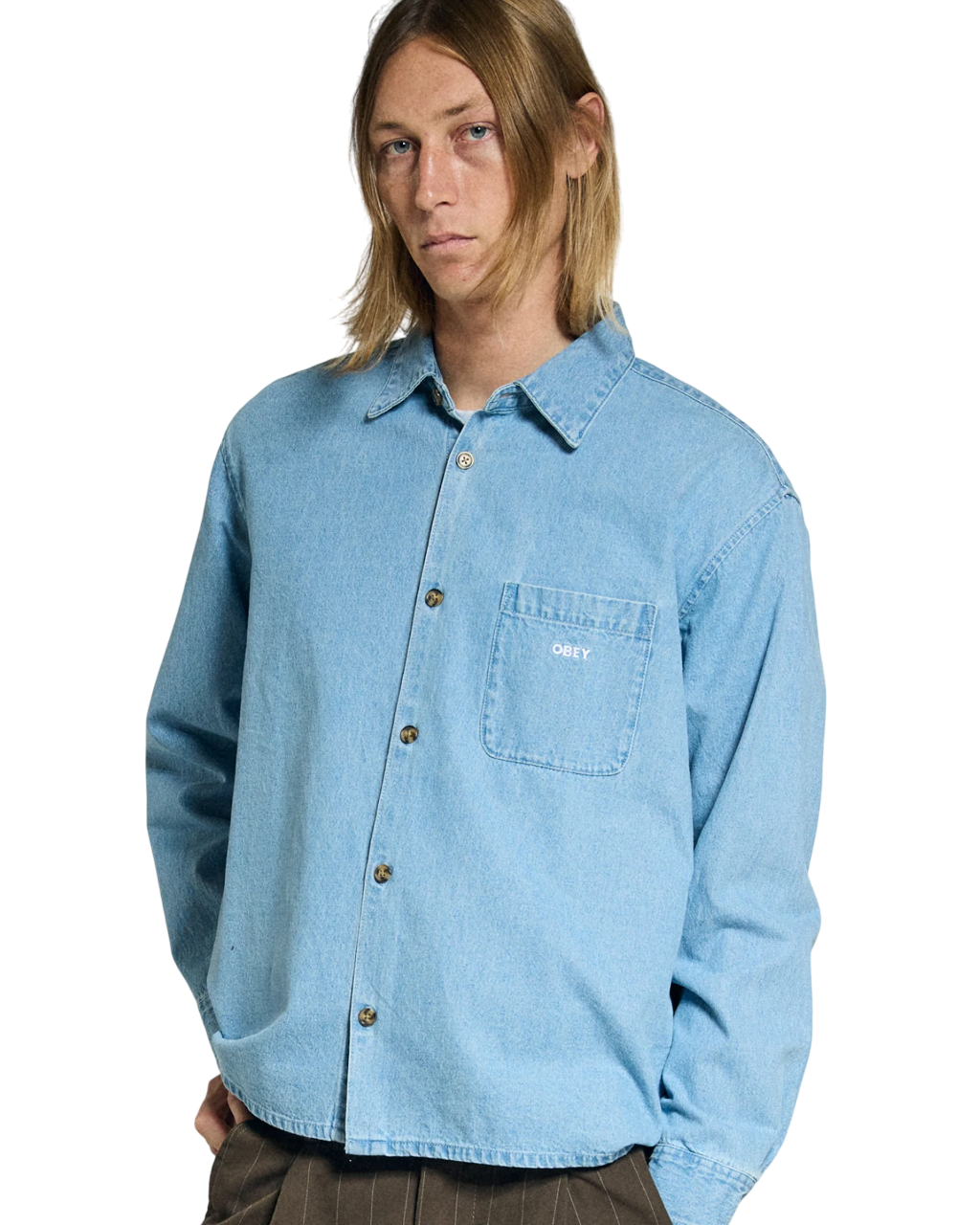 Pablo Denim Woven Shirt | Light Indigo