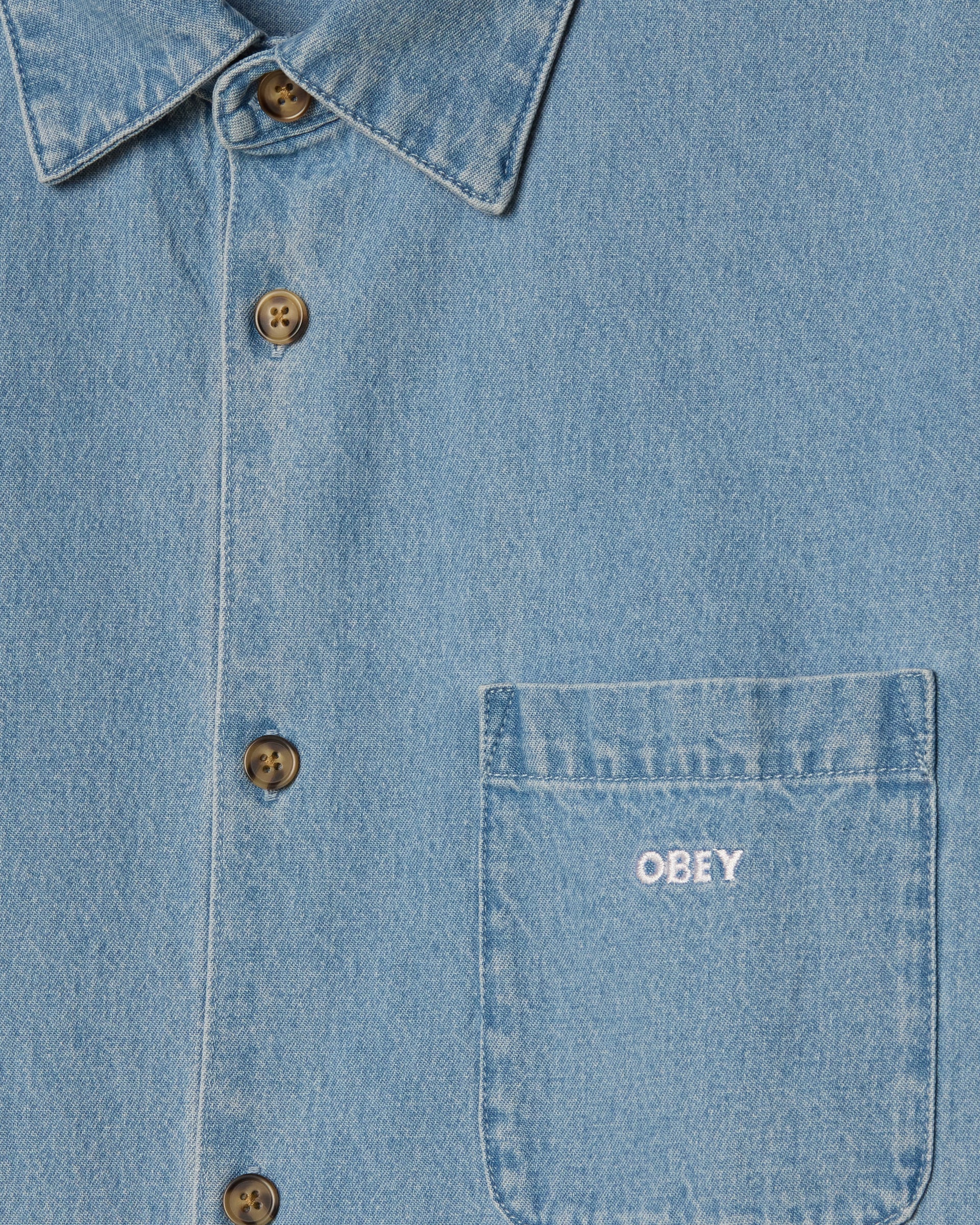 Pablo Denim Woven Shirt | Light Indigo