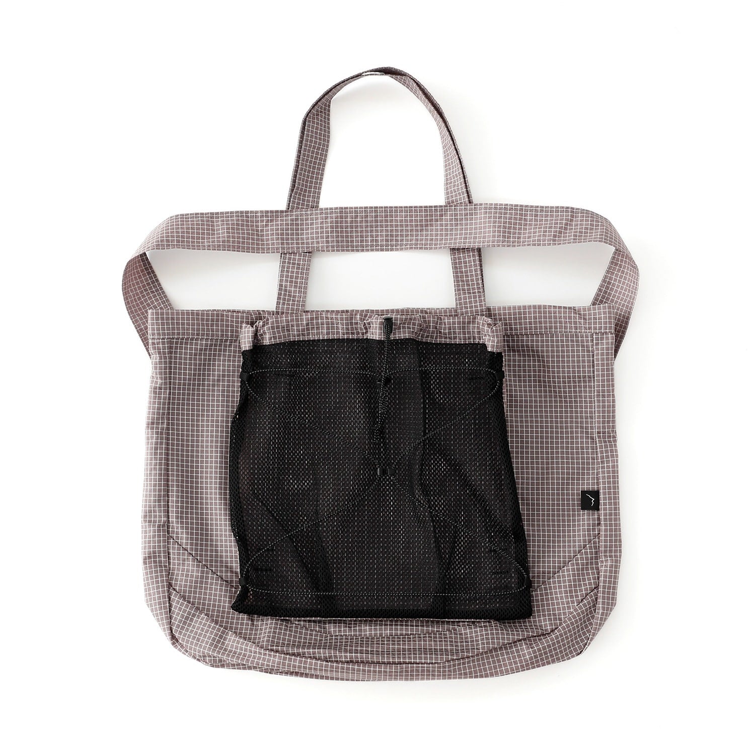 Trail Tote | Grid Red Bean