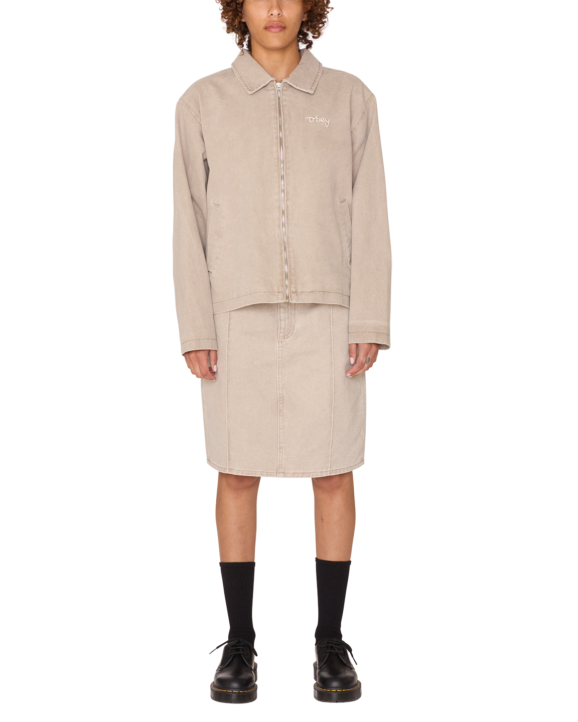 Serene Zip Denim Jacket | Fungi